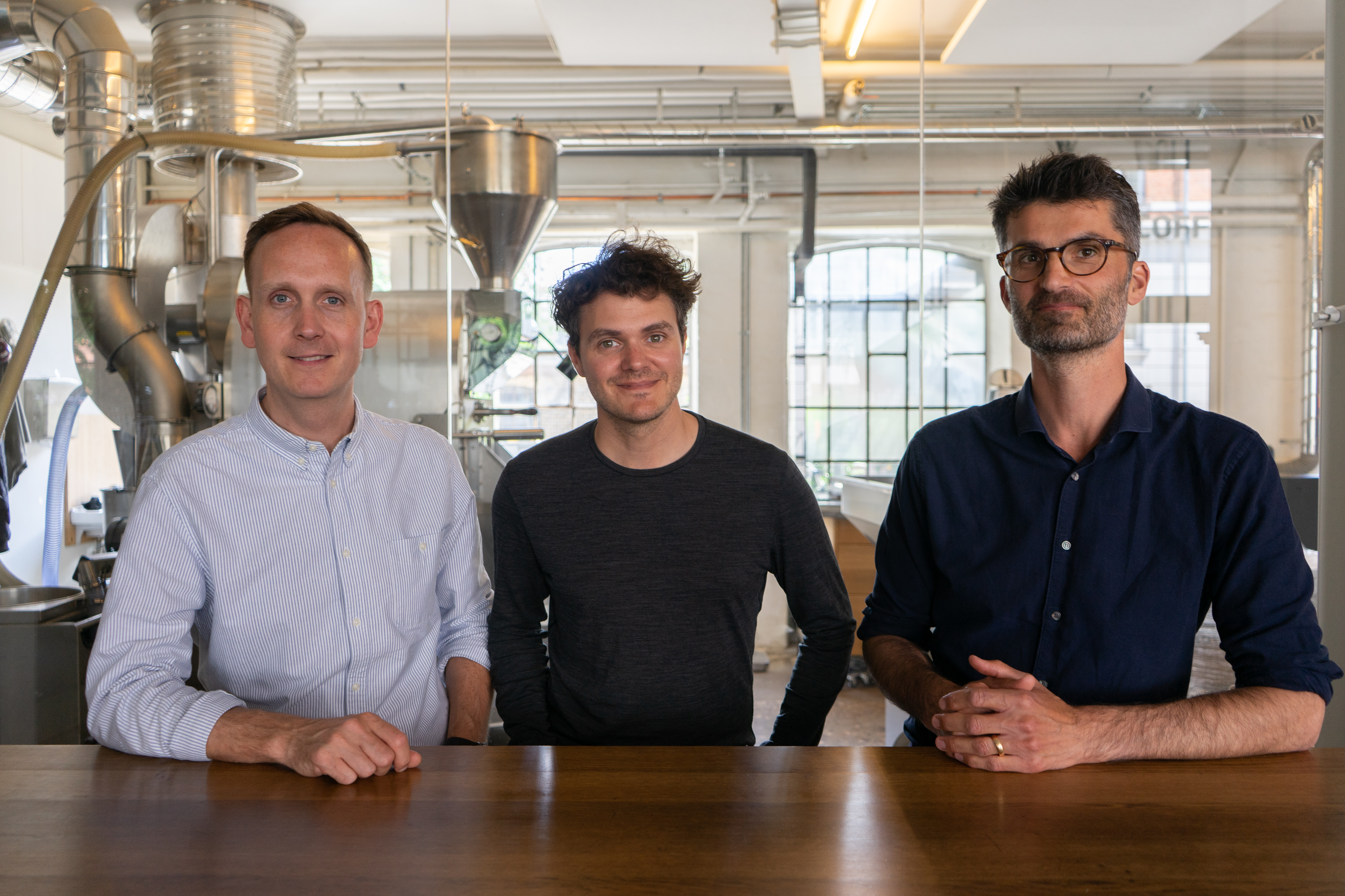 Founders of Coffee Collective (from left: Klaus Thomsen, Casper Rasmussen and Peter N. Dupont)