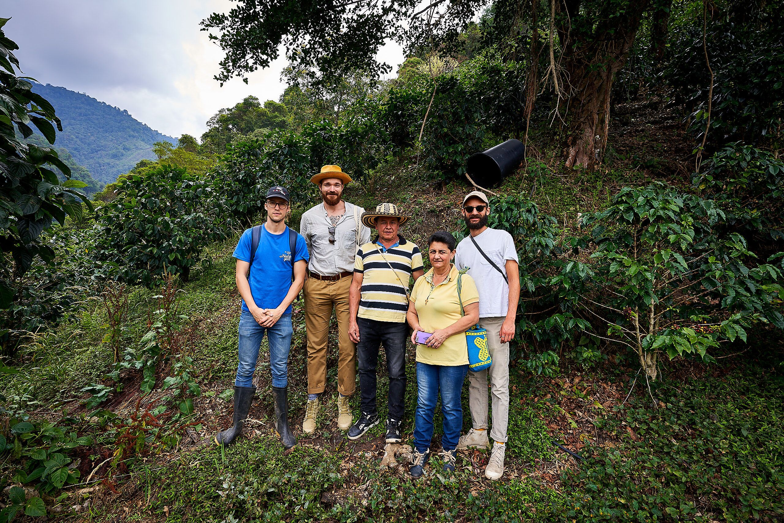 From left: Caravela representative, Peter Ebdrup, Wilson Rodriguez, Edith Enciso and Baptiste Fournier