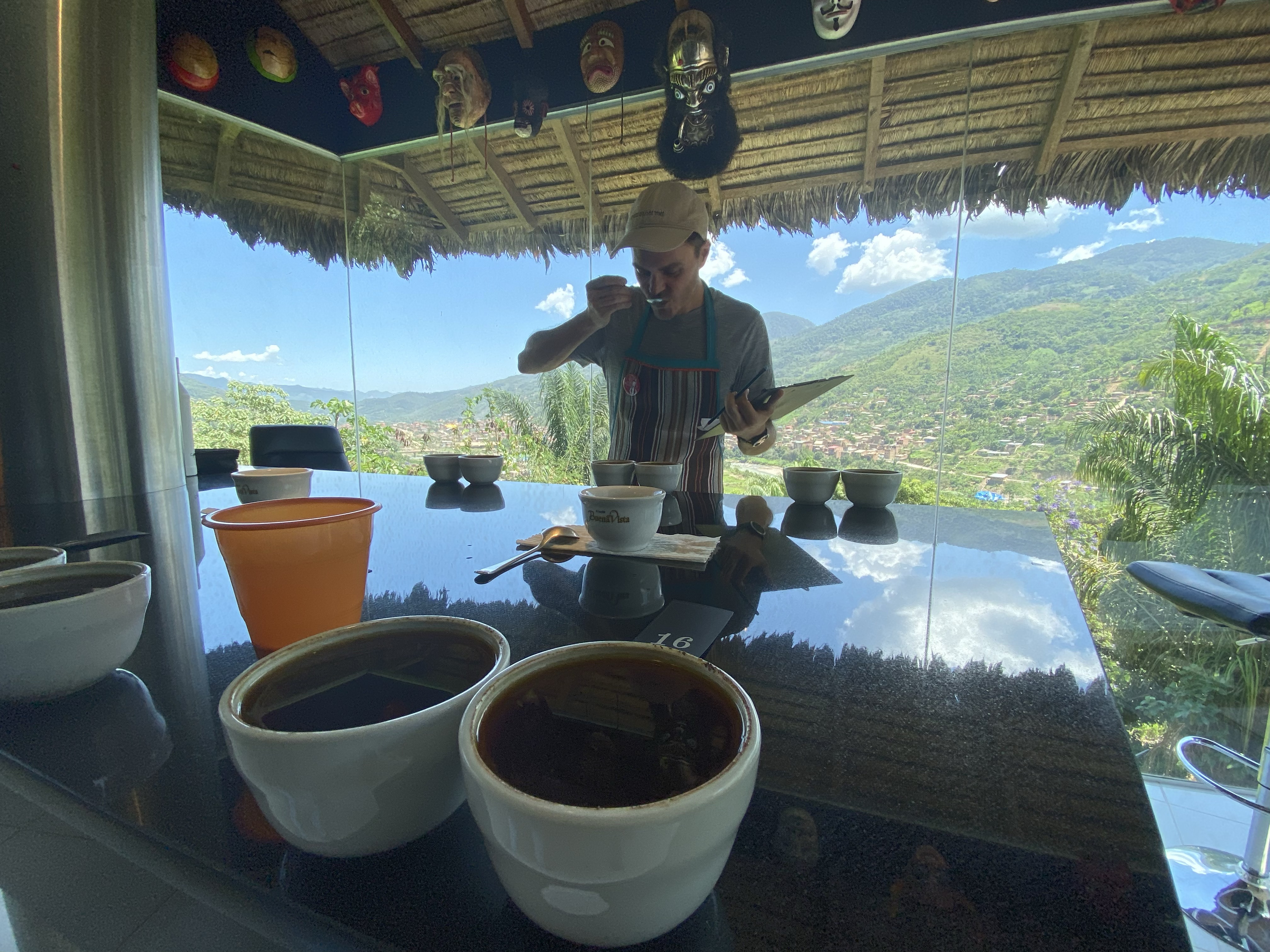 Casper cupping at this beautiful location