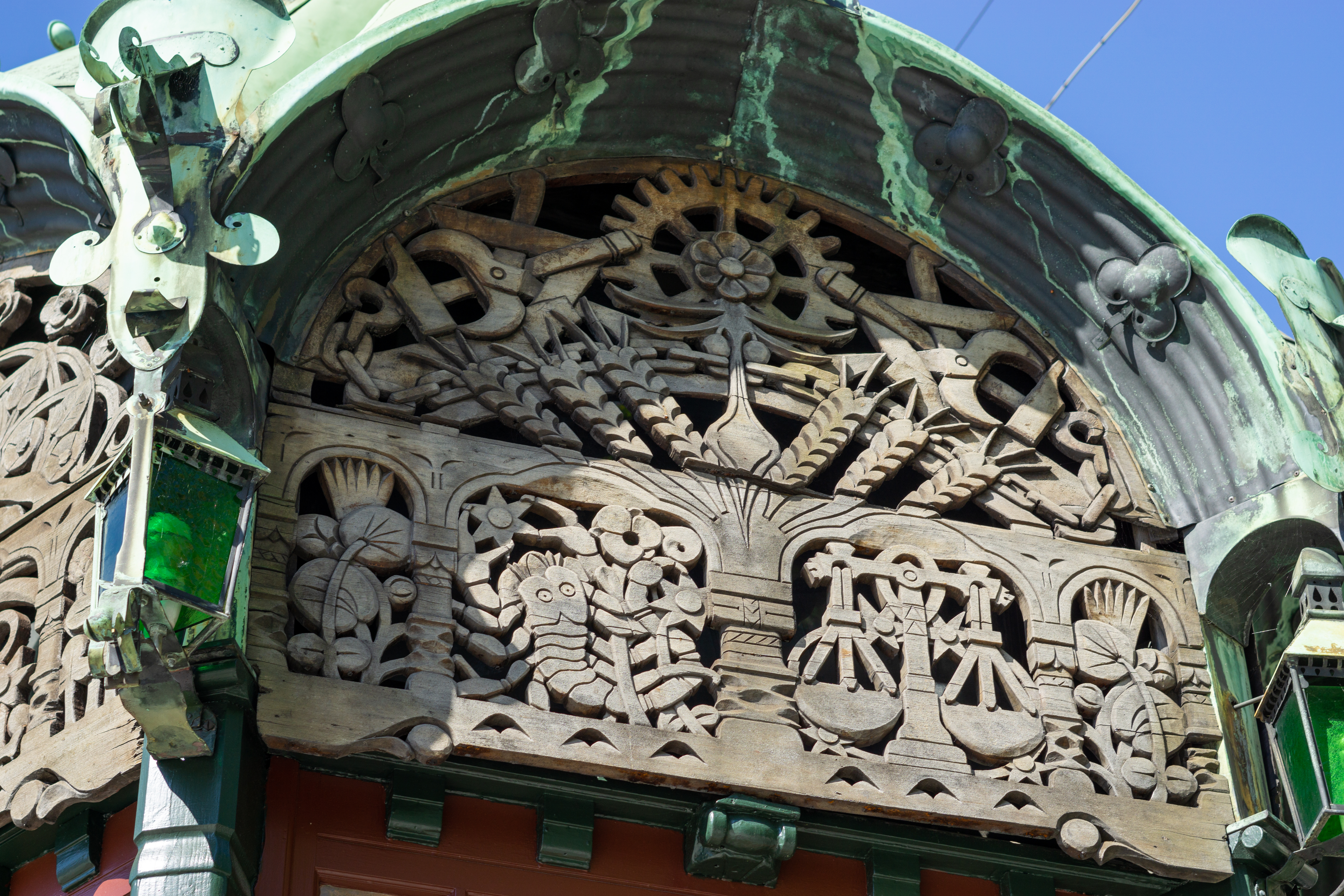 Wooden Zodiac sign detail