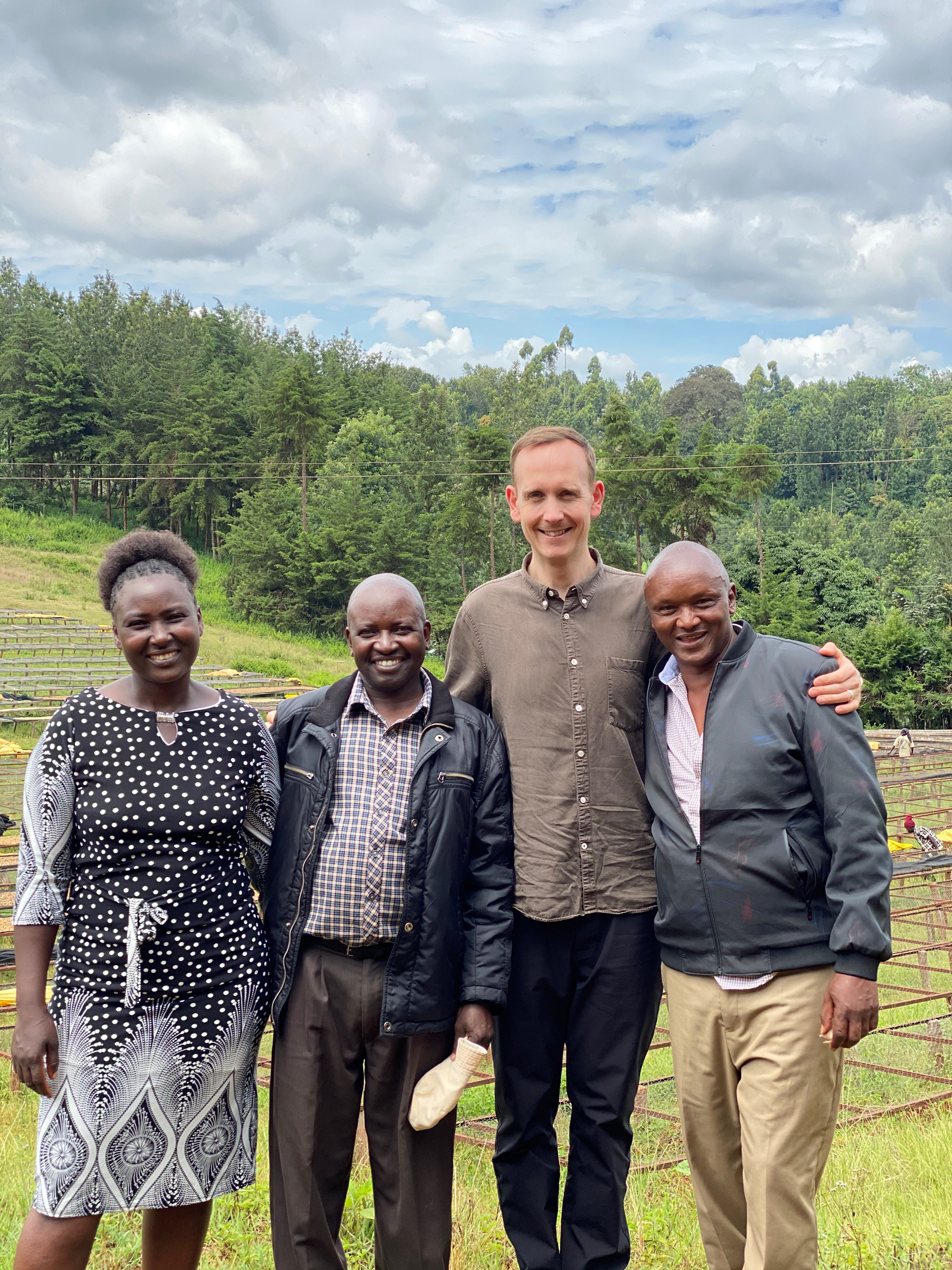 Jane Wambui, Charles Gathaiya Murimi and Josphat Muriuki with Klaus Thomsen