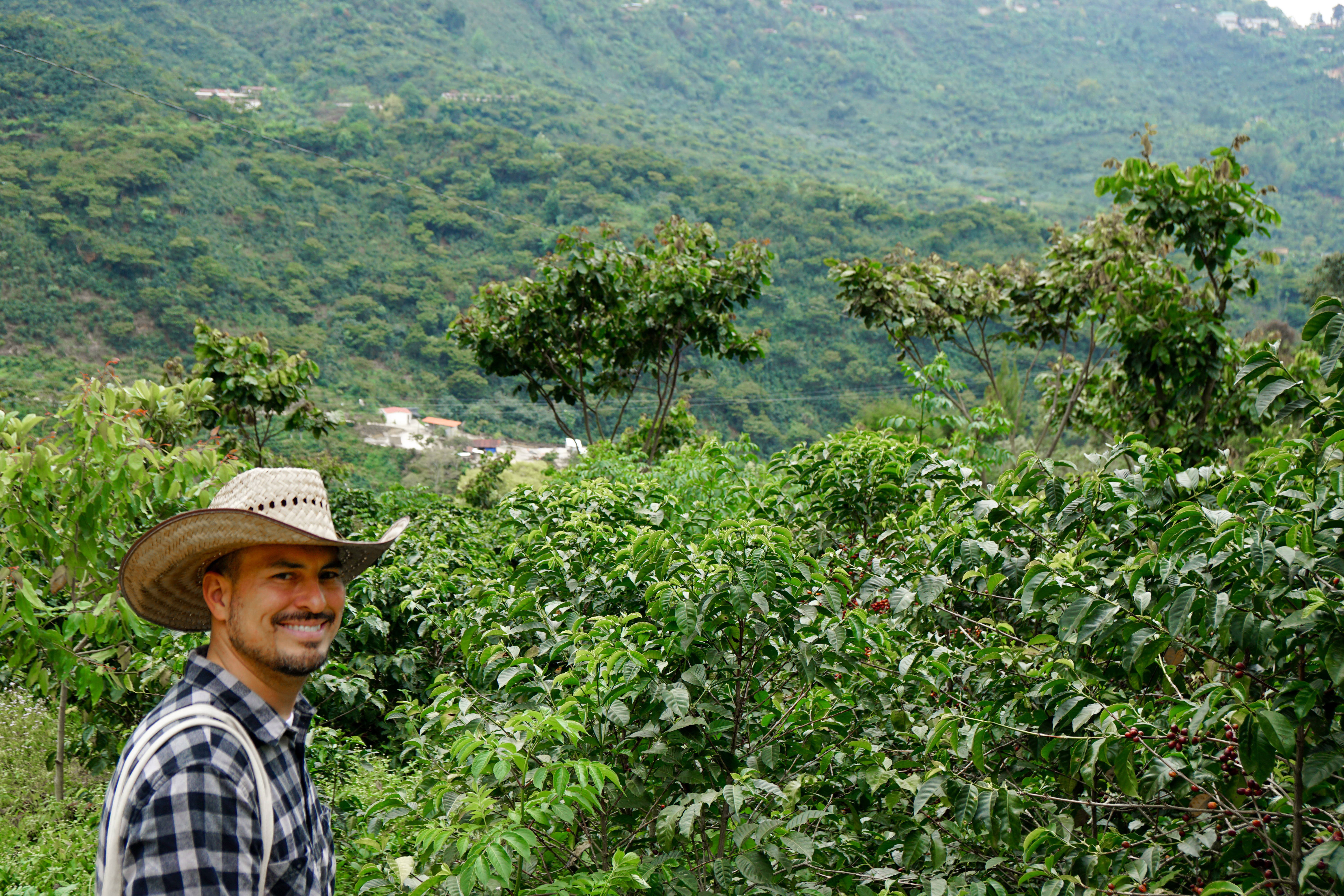 Edwin Martinez runs the farm, Finca Vista Hermosa, with his father 