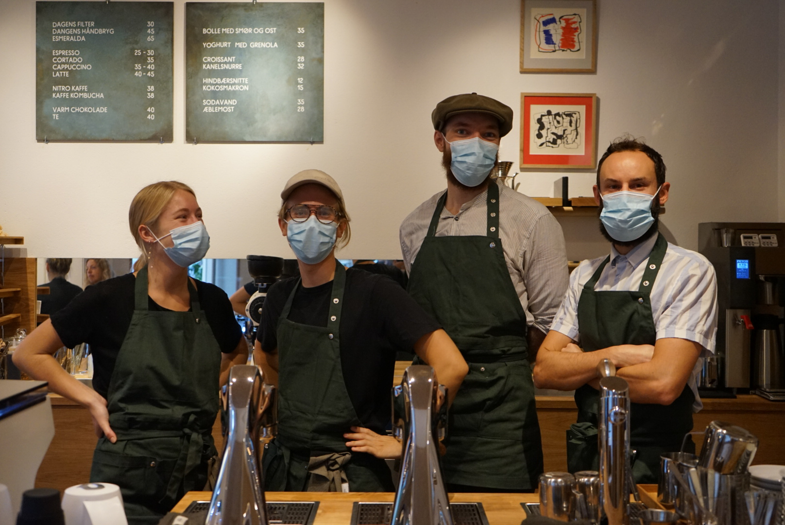 From left to right: Emma, Jon, Peter Ebdrup and Baptiste are part of the Sankt Hans Torv team