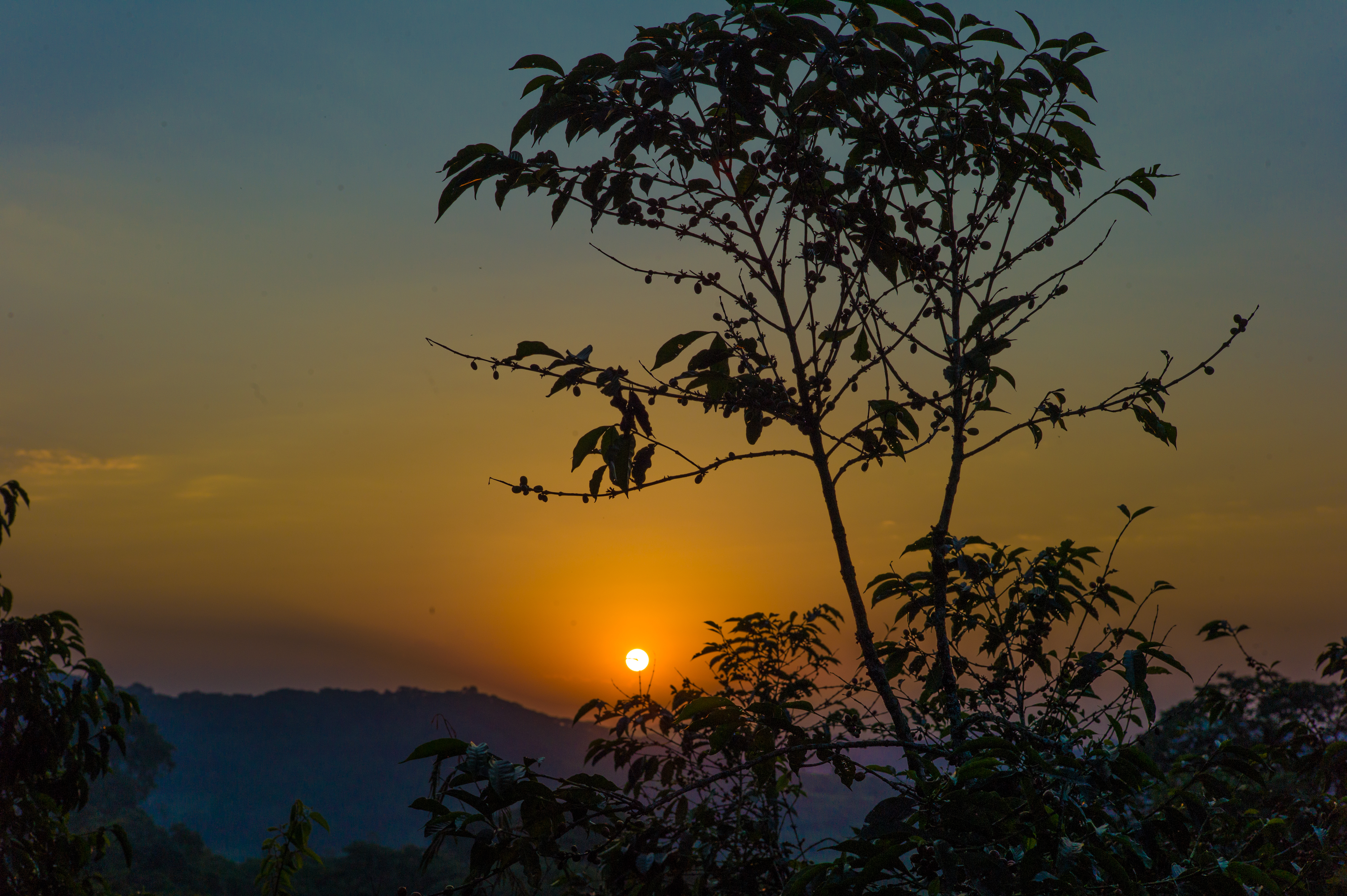Etiopiens betagende landskab ved solnedgang 