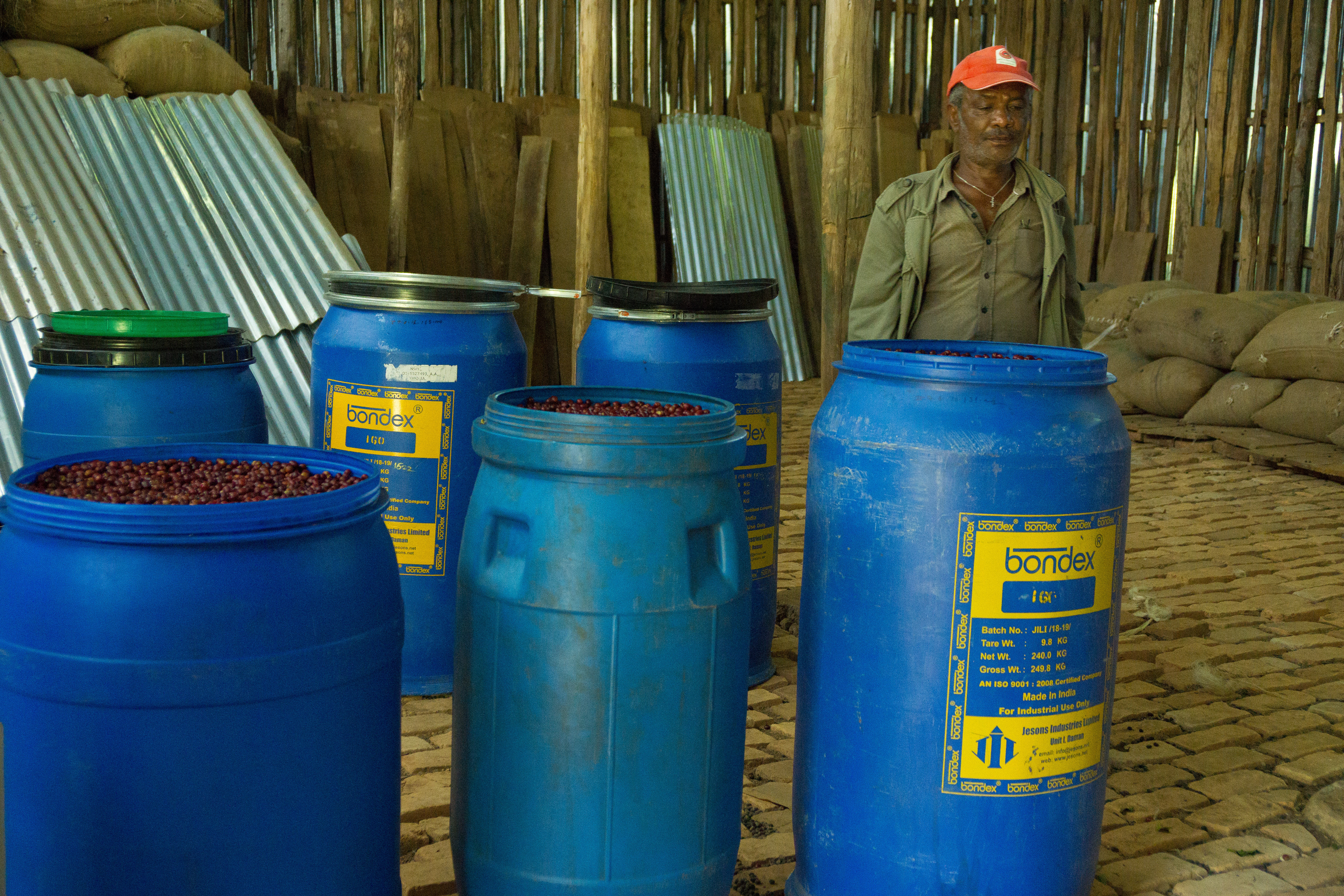 Barrels in the storage house