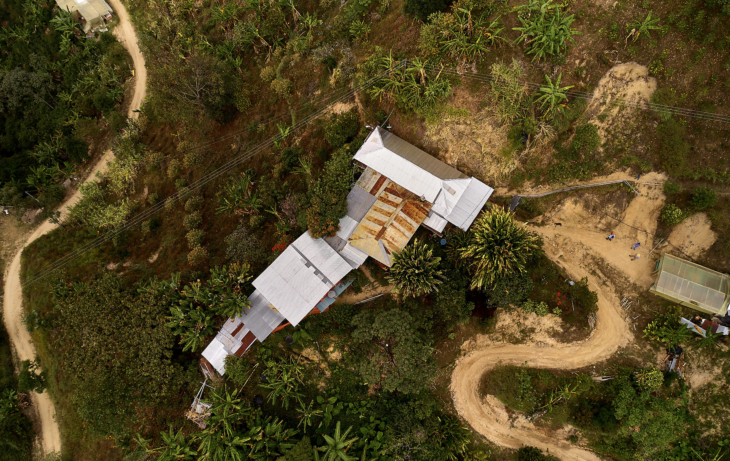 Nolberto Olaya's farm seen from above