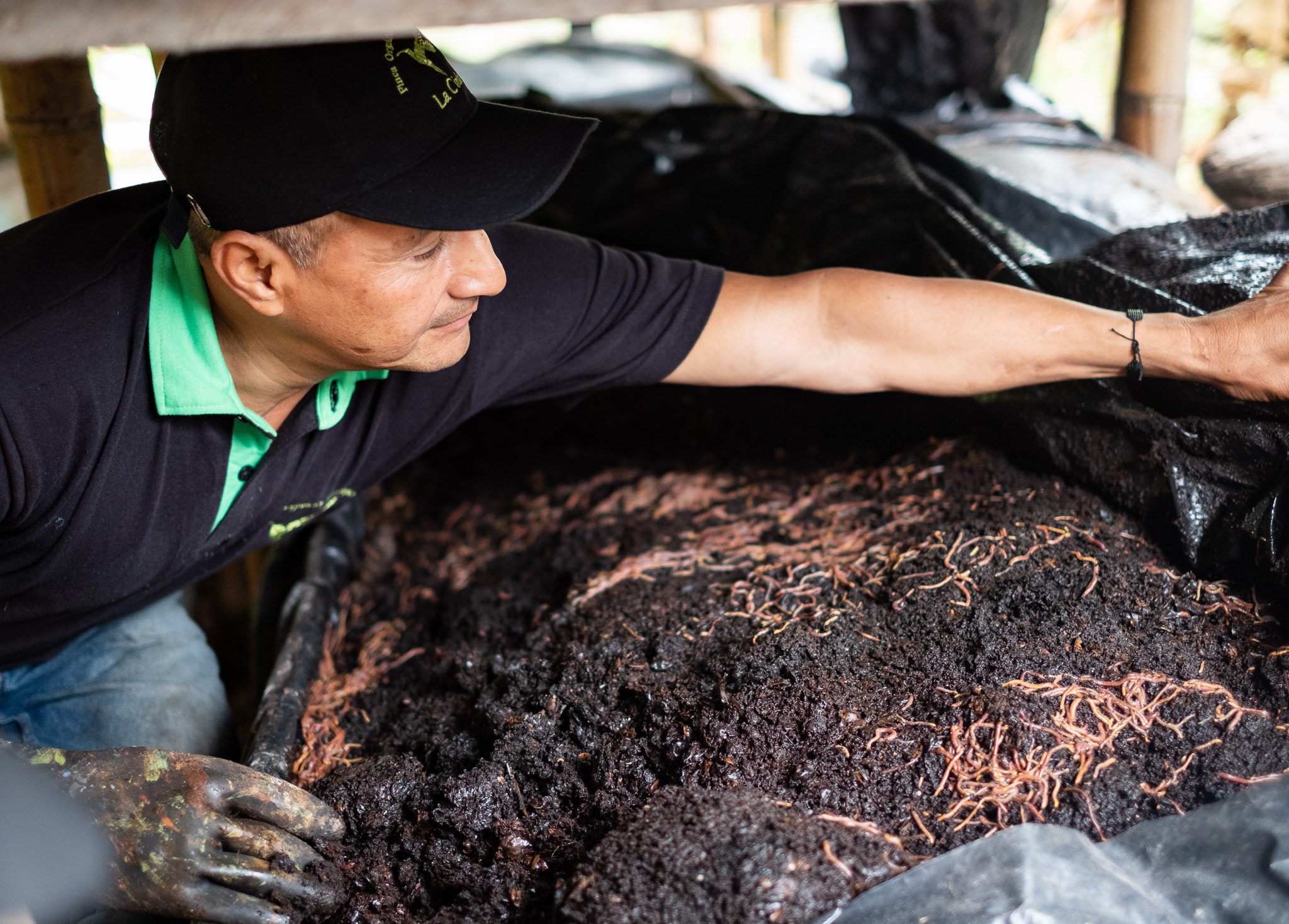 Nolberto with the fertiliser