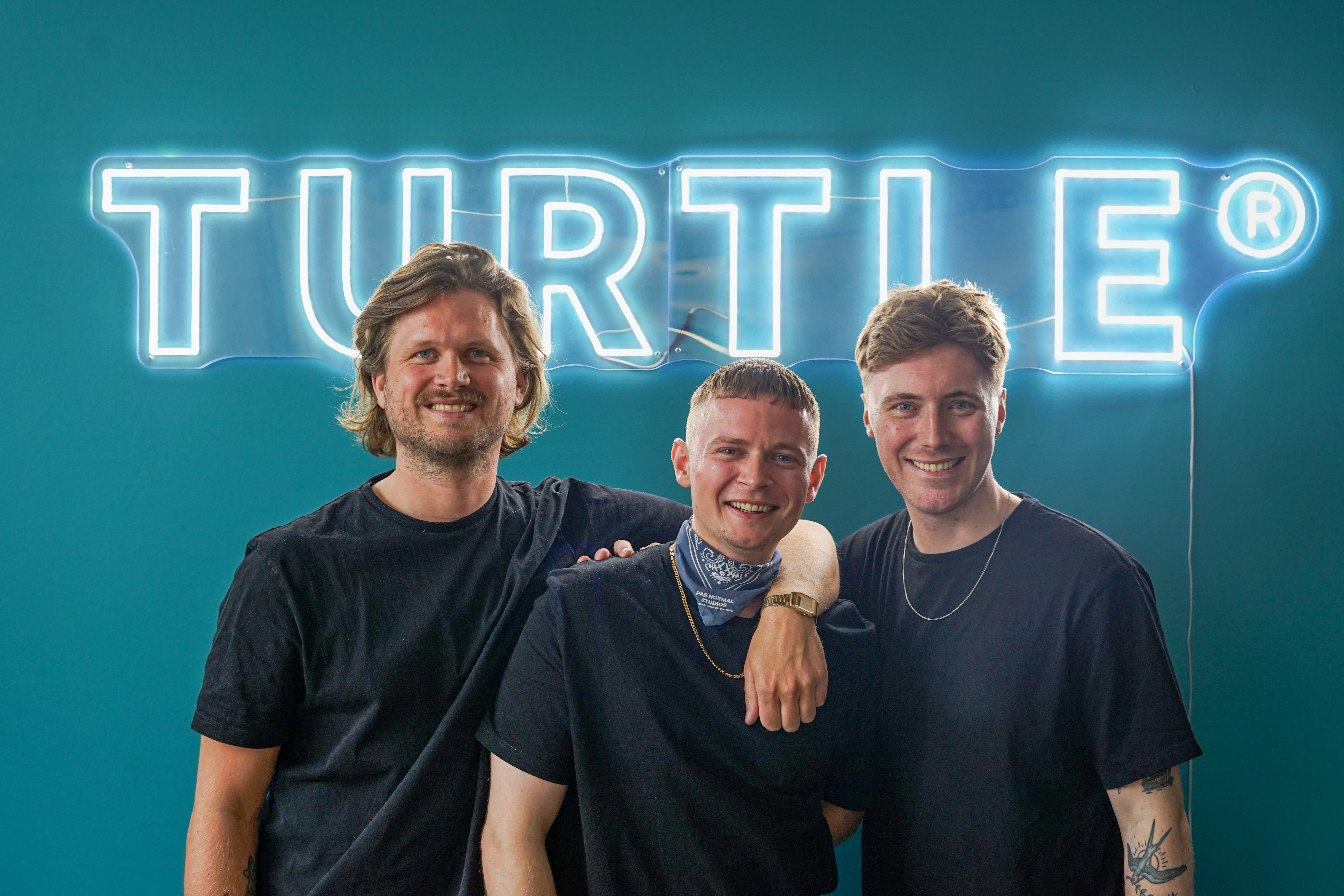 The founders of Turtle (from left Jesper, Esben, and Mads)