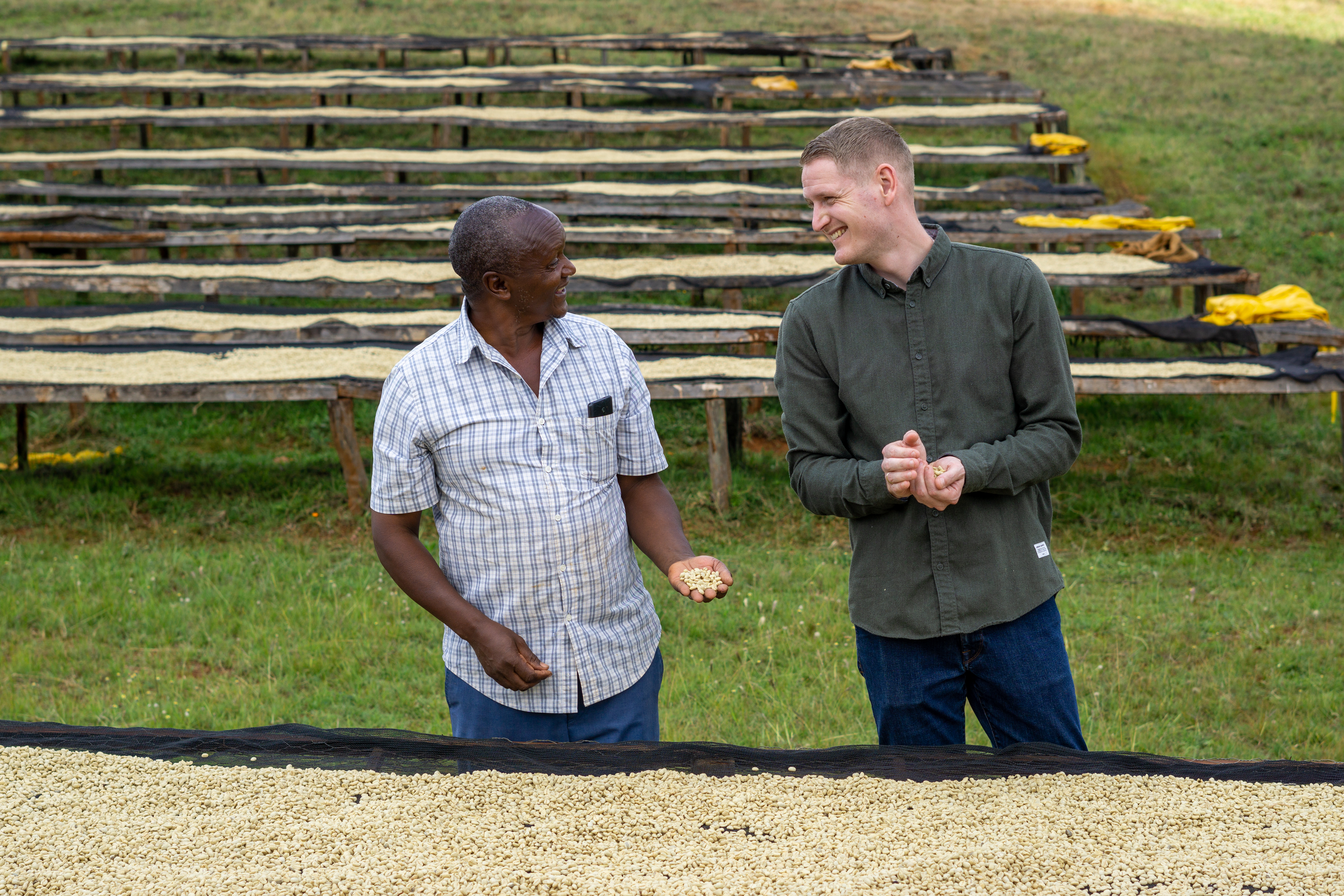 Josphat (left) with Kian on our recent visit to Kenya