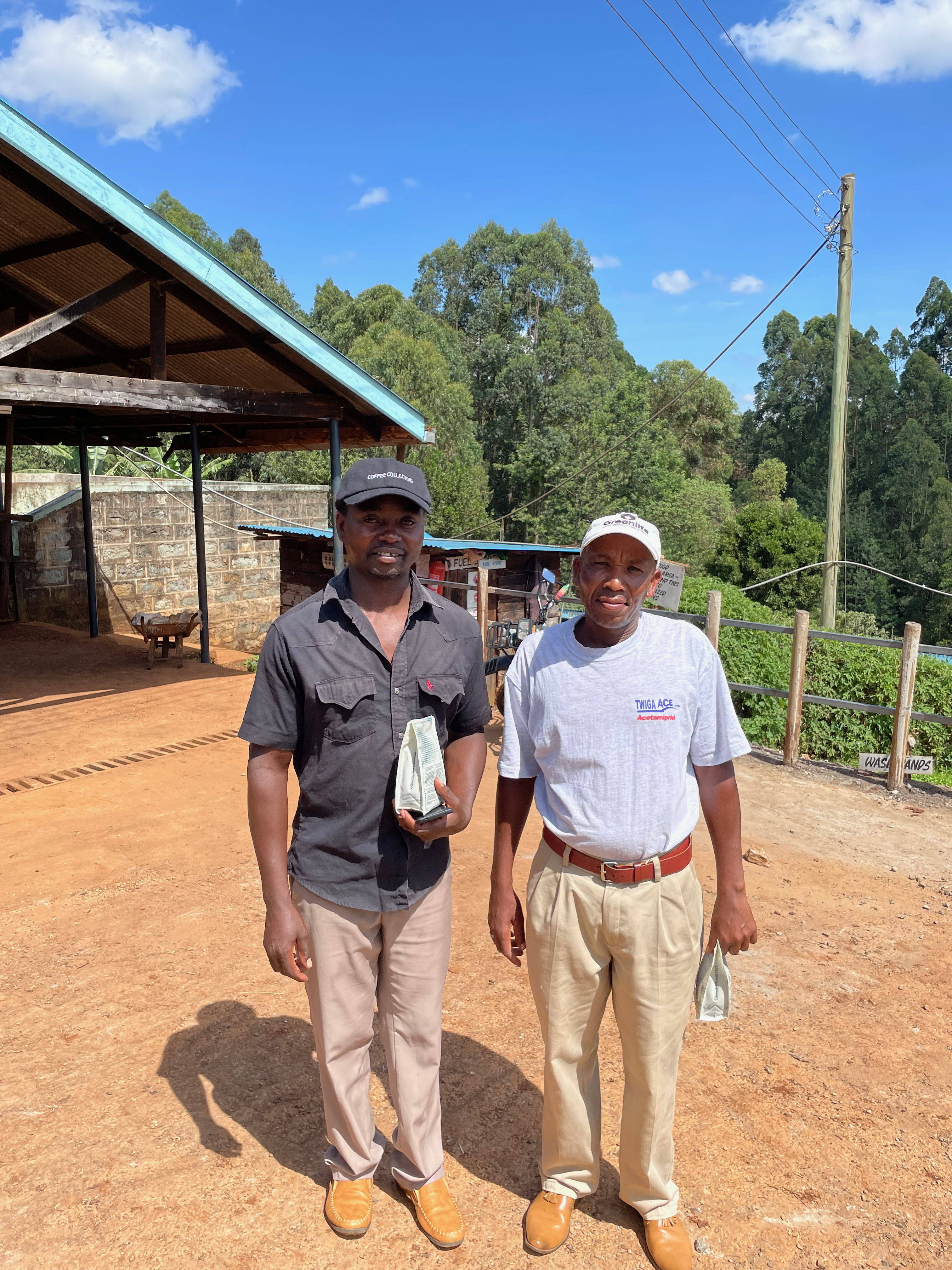 Kiangoi chairman Davis (left) and factory manager Kenneth