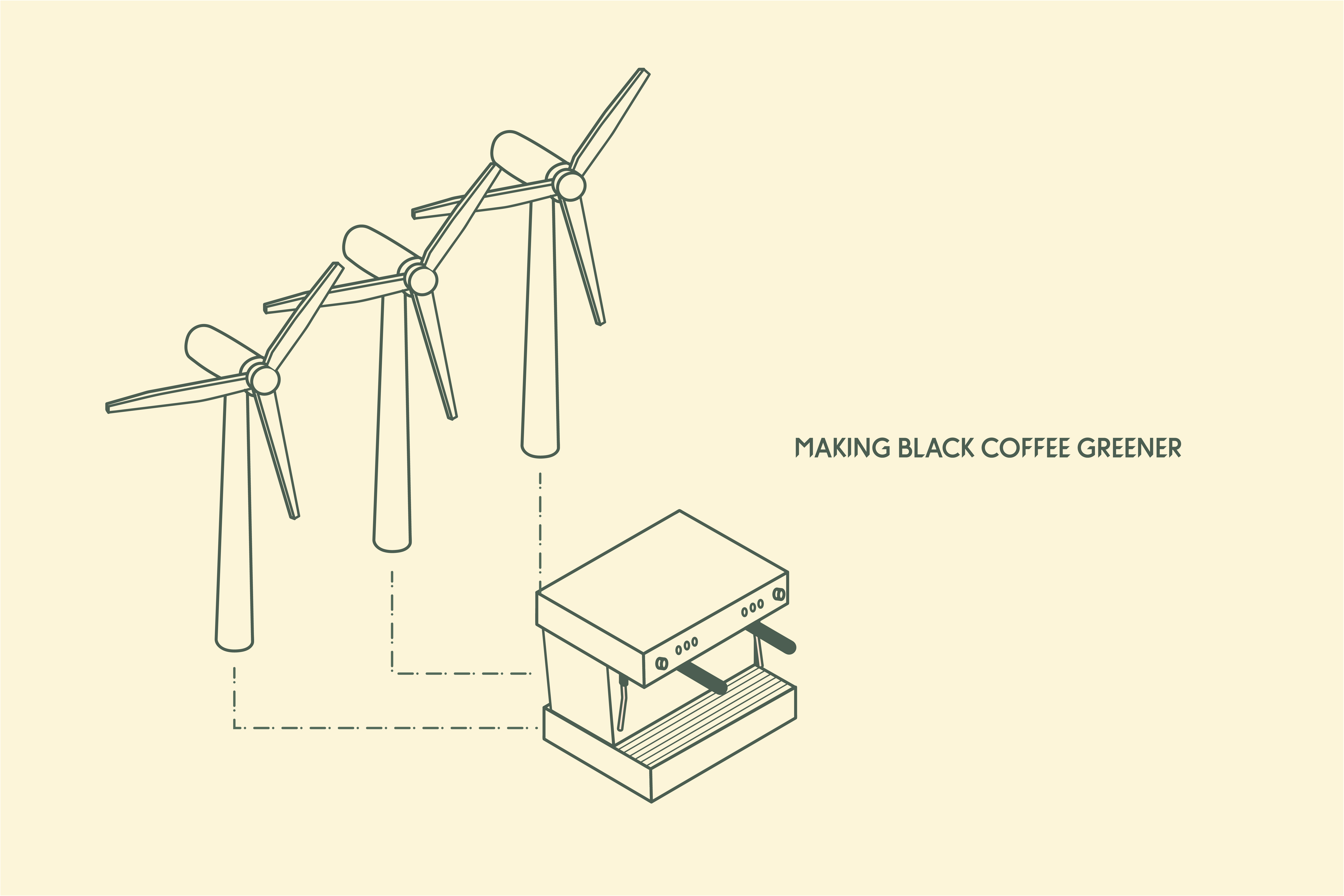 Making black coffee greener