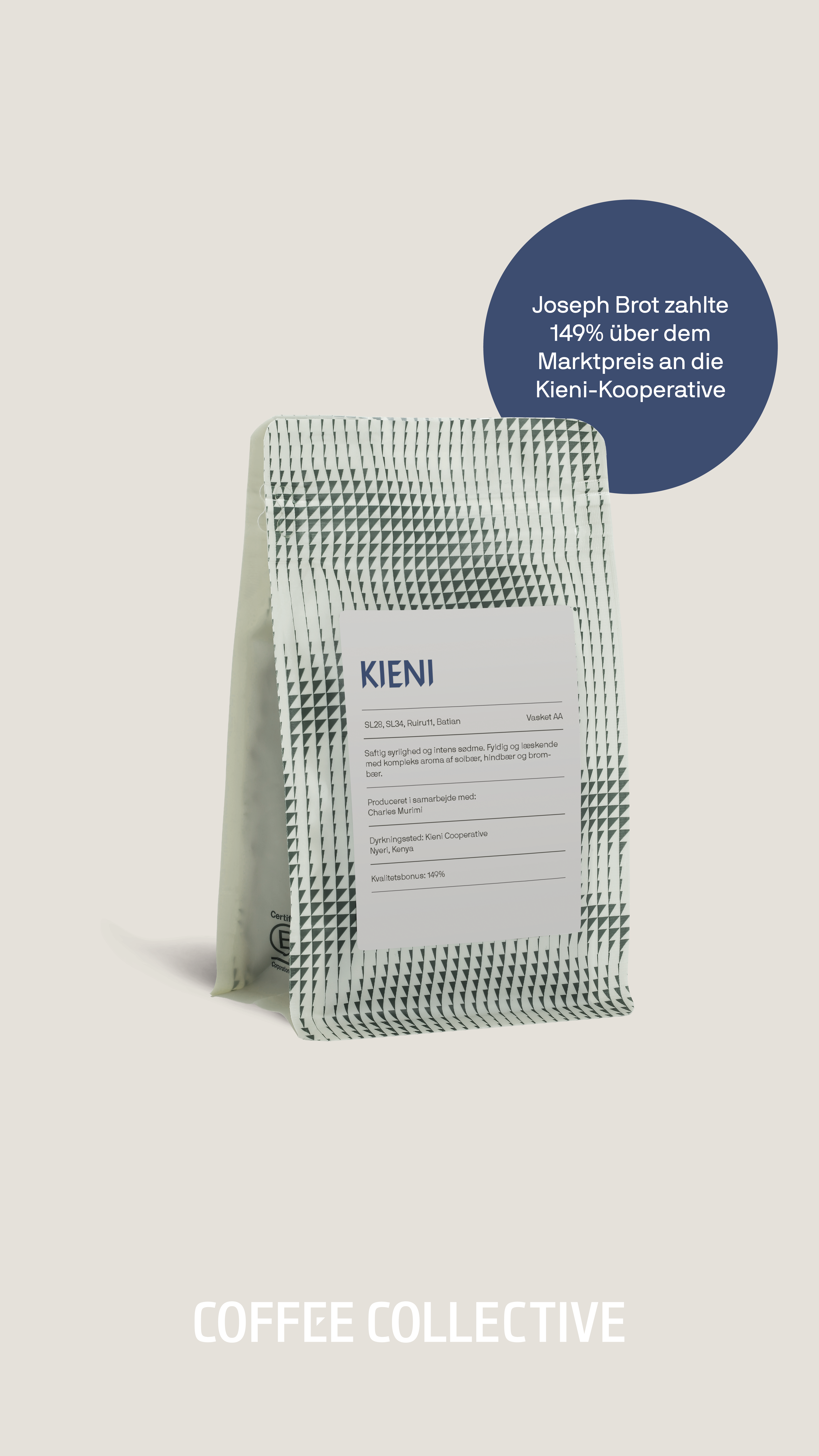 Kieni erhält einen Qualitätsbonus von 149%