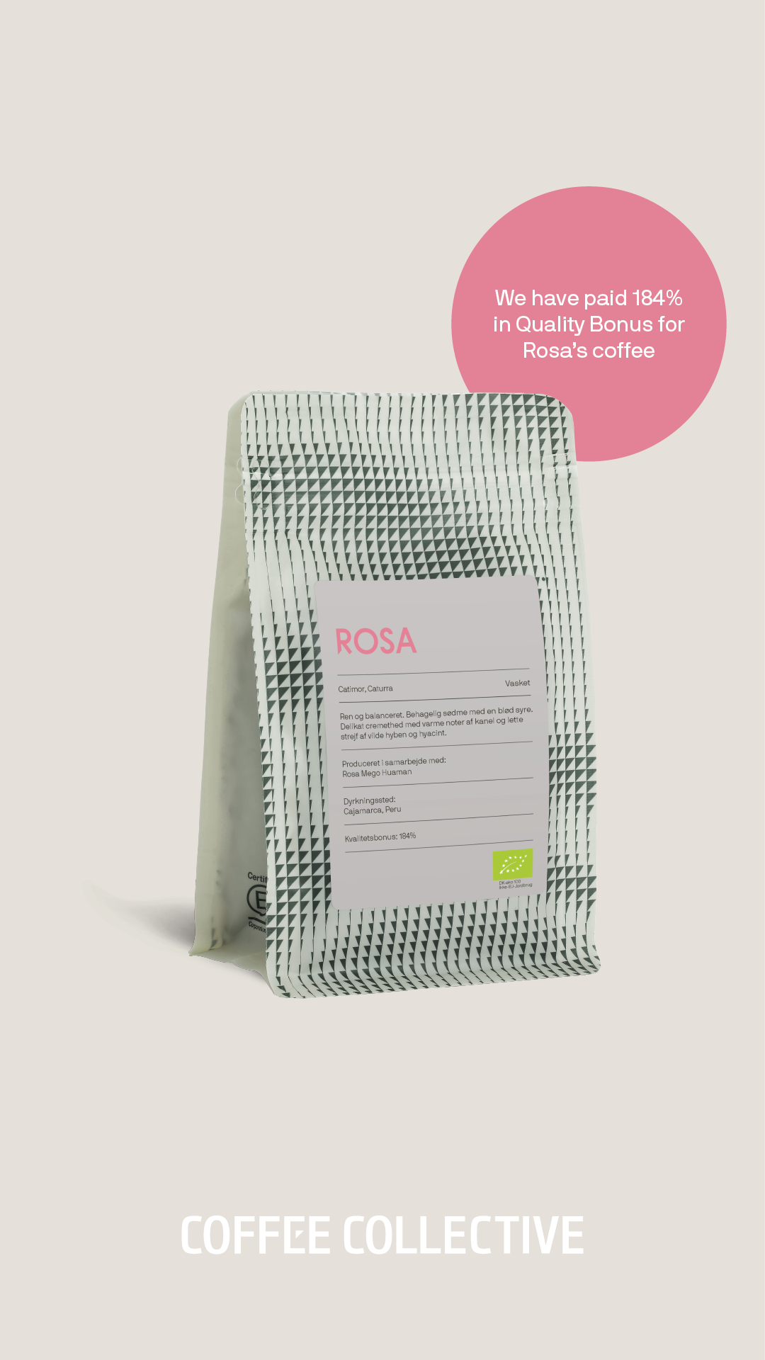 Rosa's Quality Bonus is 184% above the market price