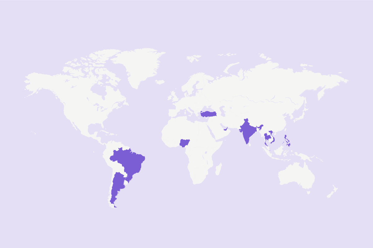 Top 10 countries with the most Bitcoin and crypto users
