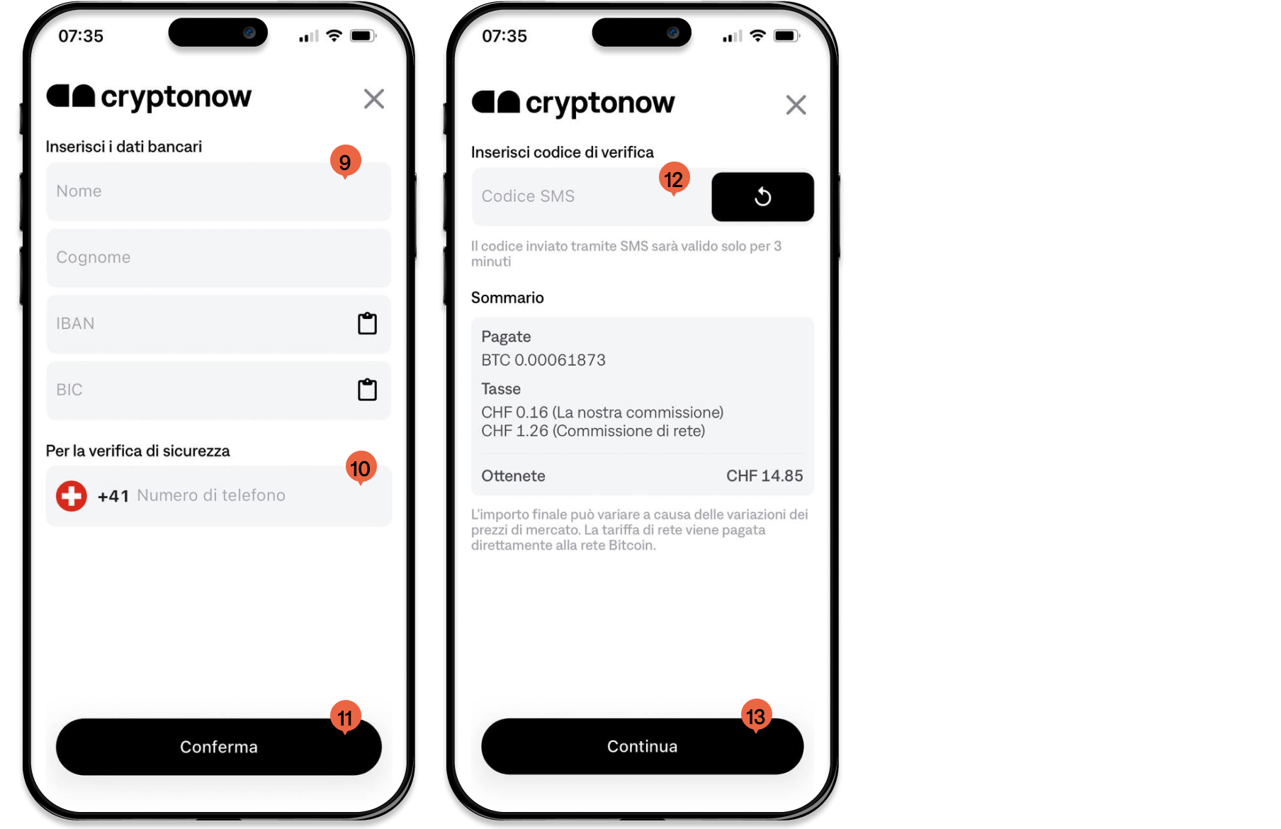 Come vendere criptovalute nell'app Cryptonow in pochi semplici passaggi