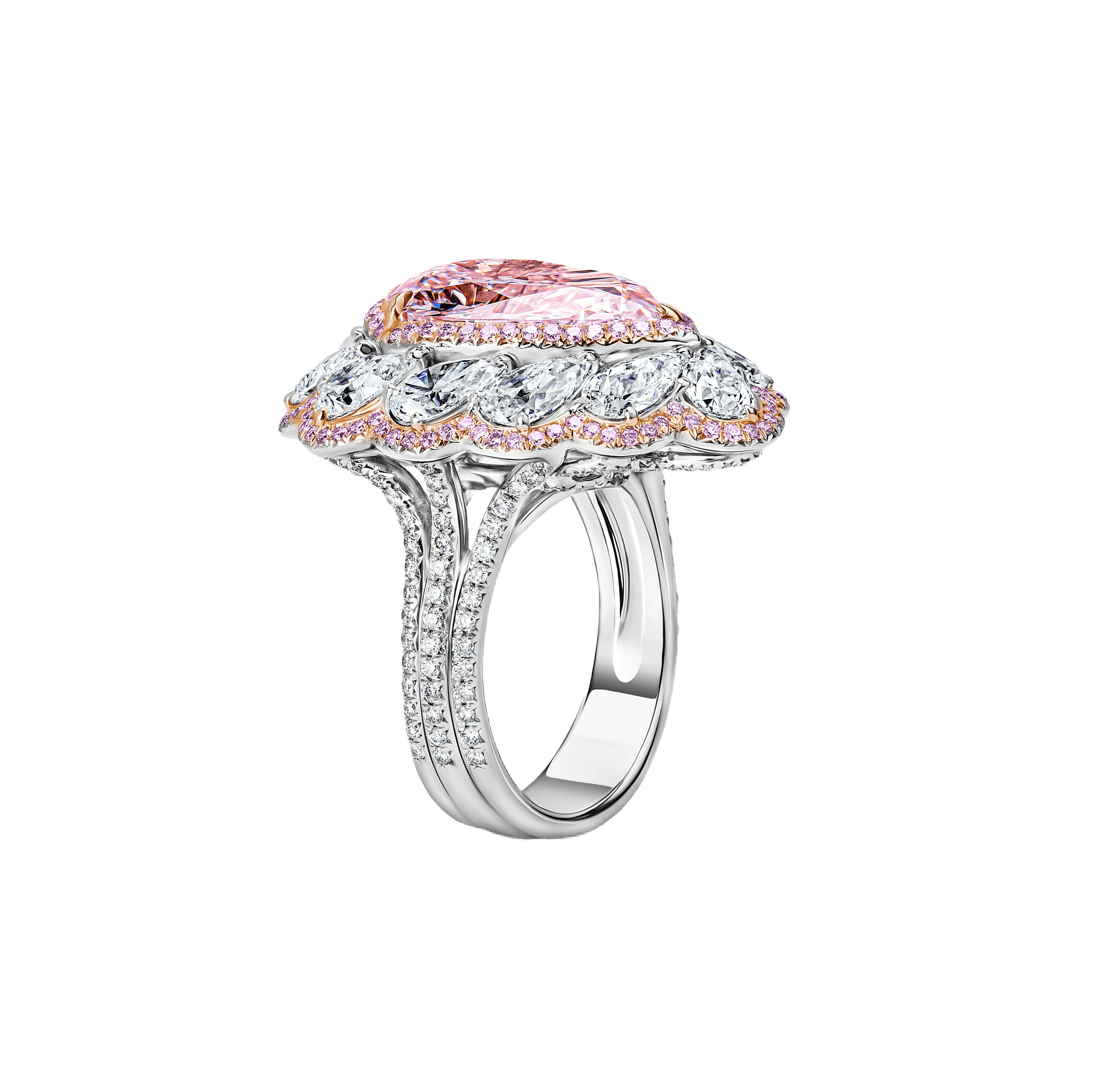 the ring, positioned upright, tilted 3/4 of the way