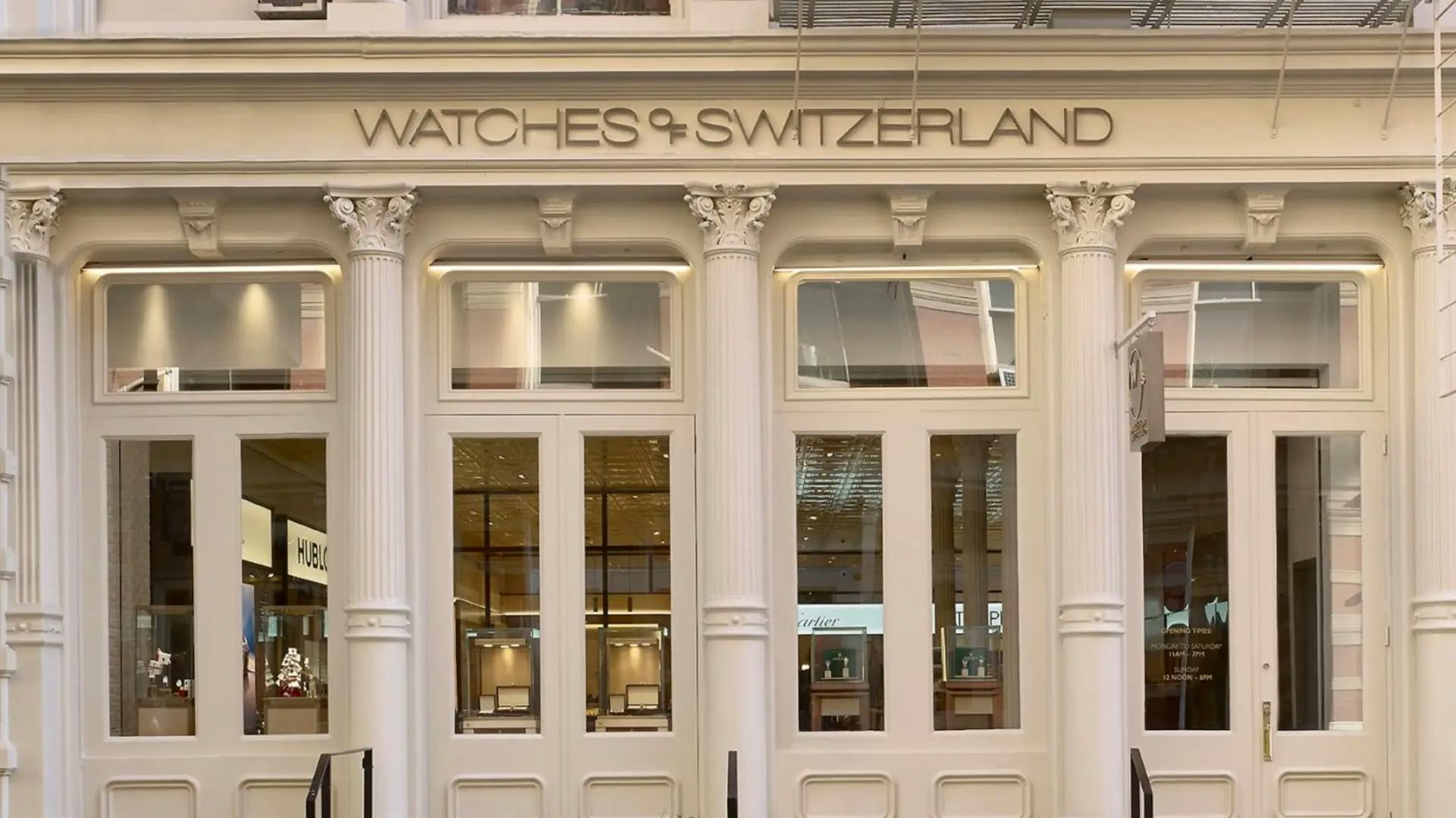 Storefront Of The USA - Watches in Switzerland in Soho, NY