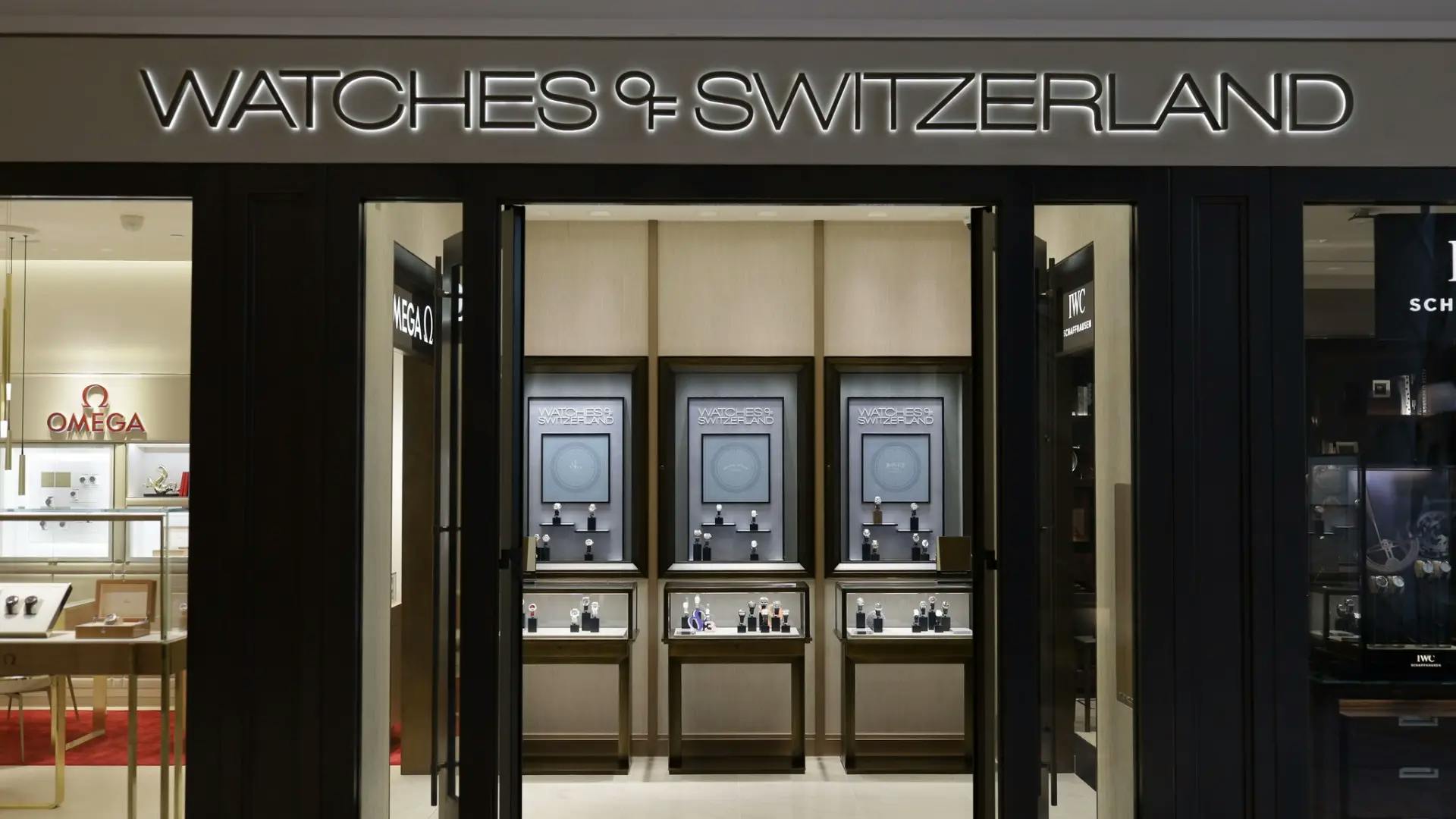Storefront Of The USA - Watches of Switzerland in Broadway MA