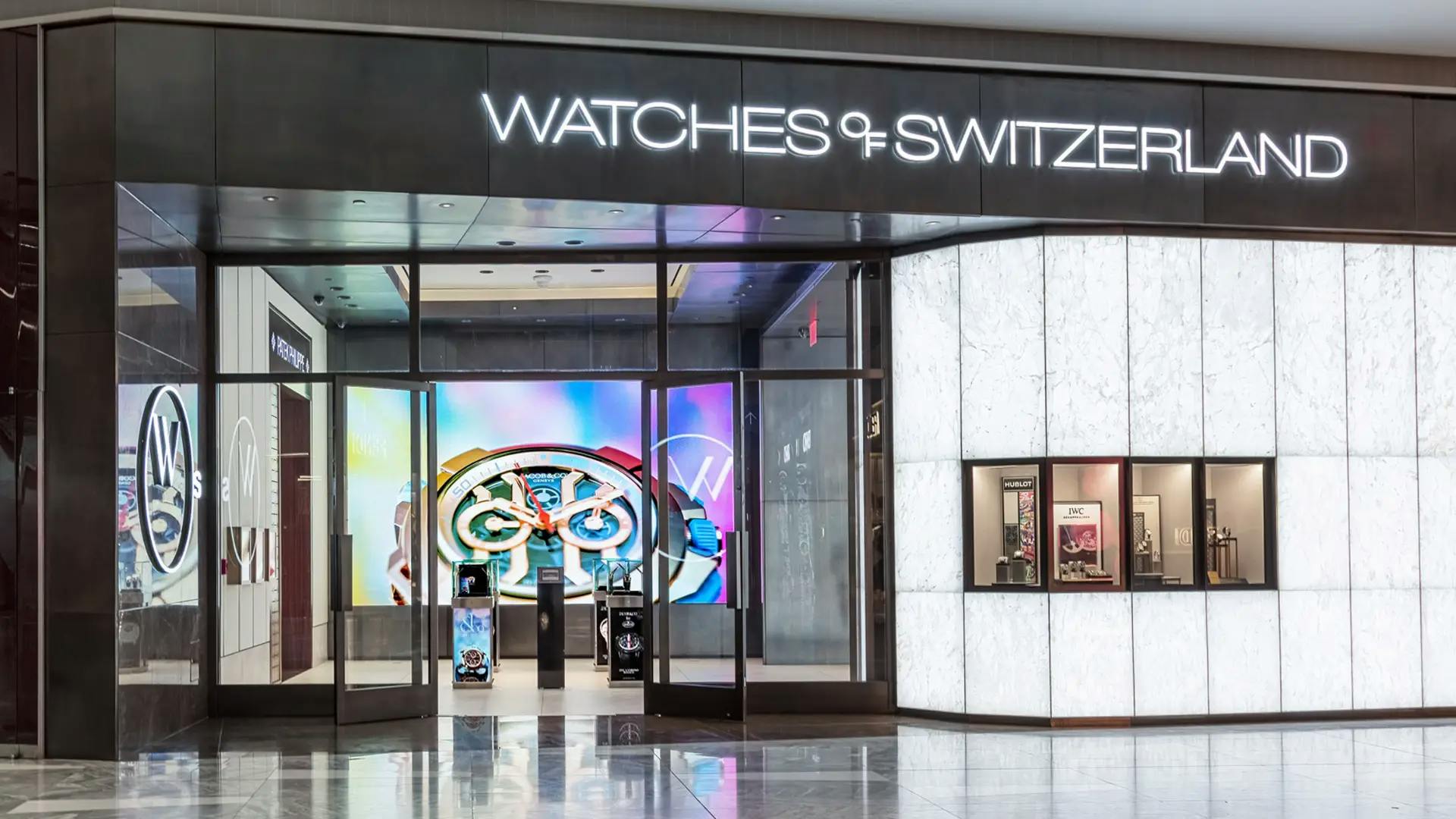 Storefront Of The USA Watches of Switzerland Store in Hudson Yard
