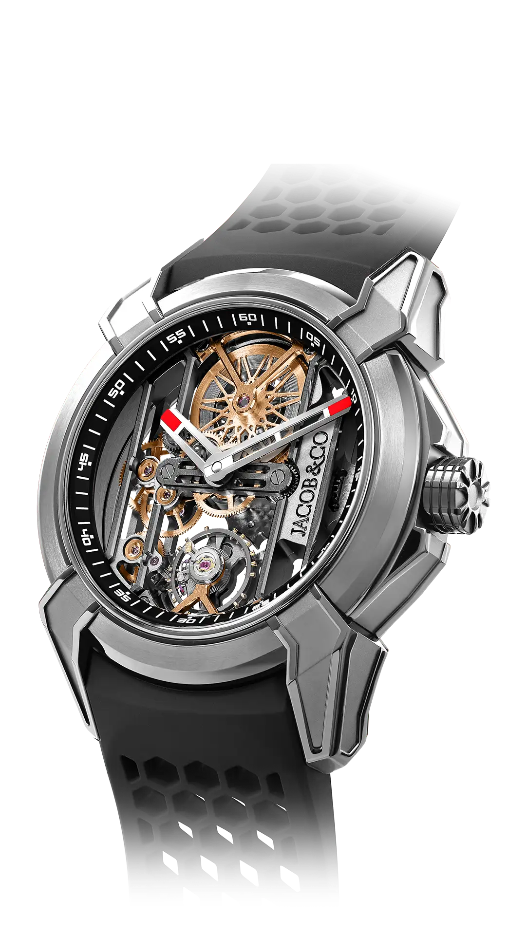 The Titanium Epic X Skeleton, with black accents.