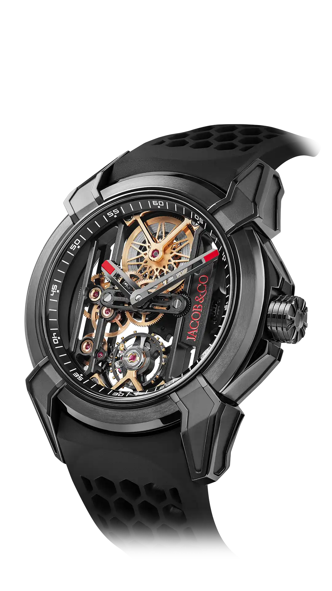 The black titanium Epic X Skeleton, with black accents.
