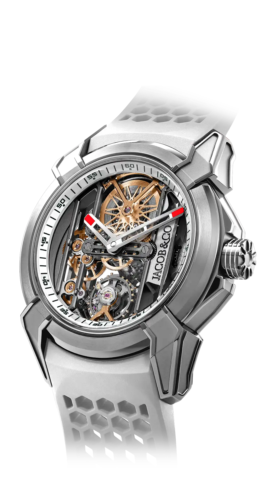 The Titanium Epic X Skeleton, with white accents.