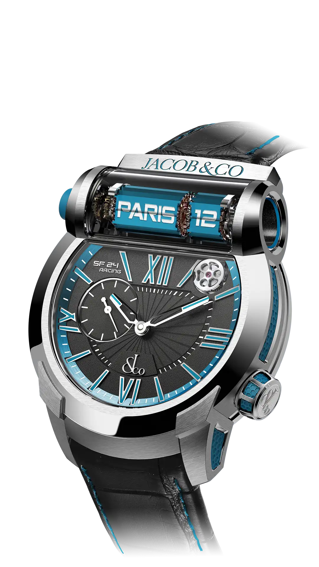 Jacob & Co Epic SF24 - Titanium, Blue