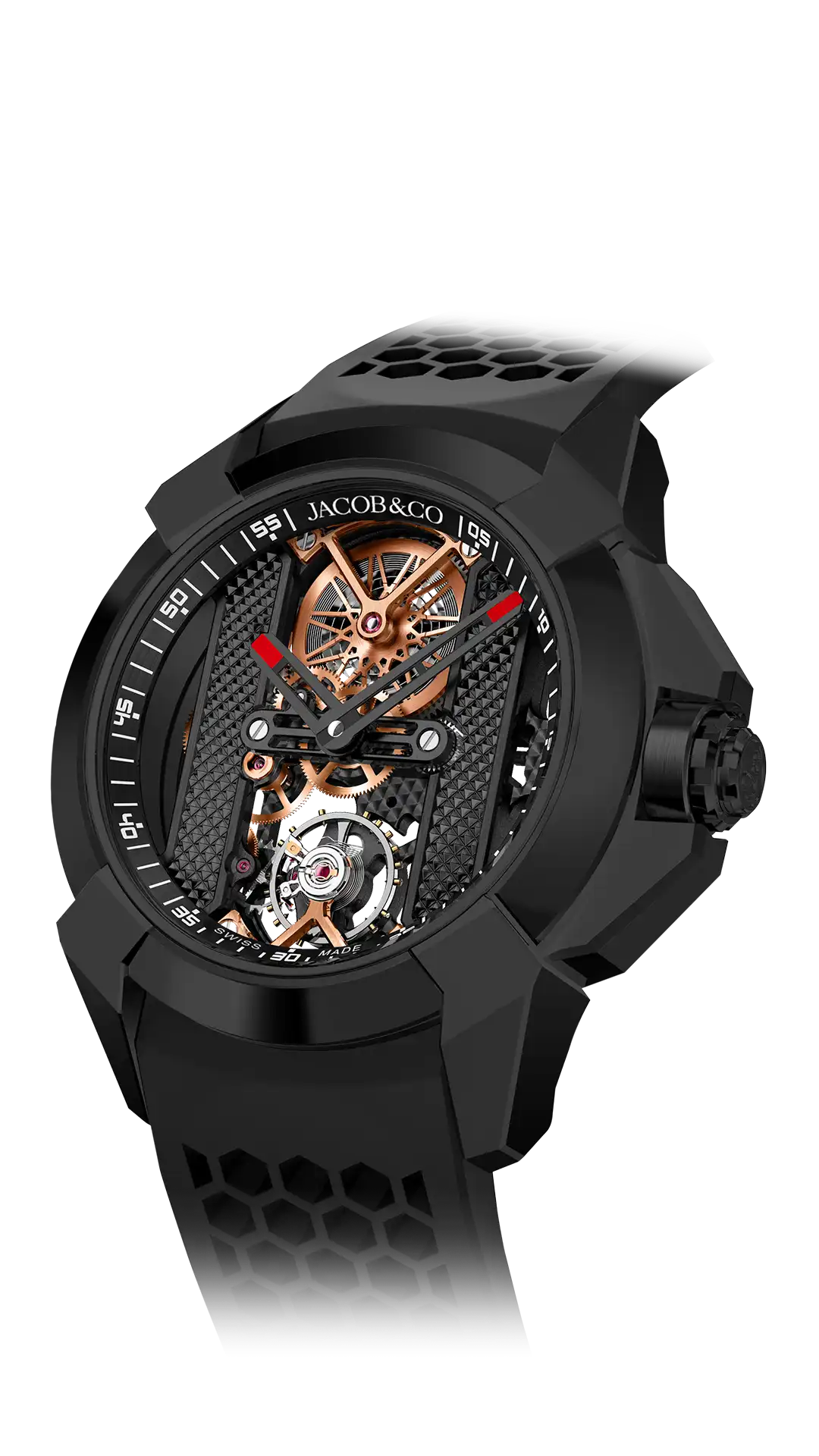 The black stainless steel Epic X Bridges, with black accents.