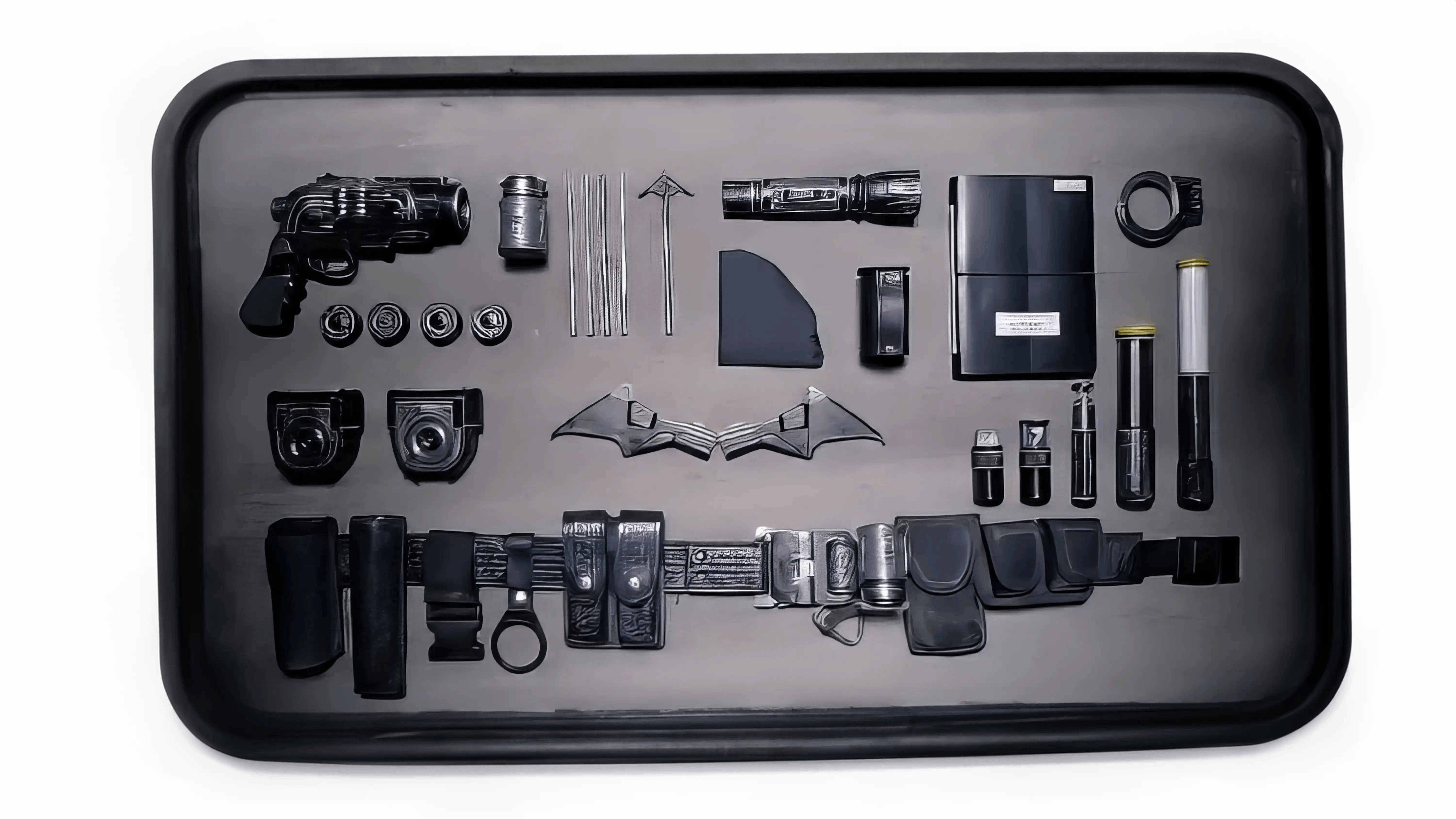 Batman's gear and his belt.