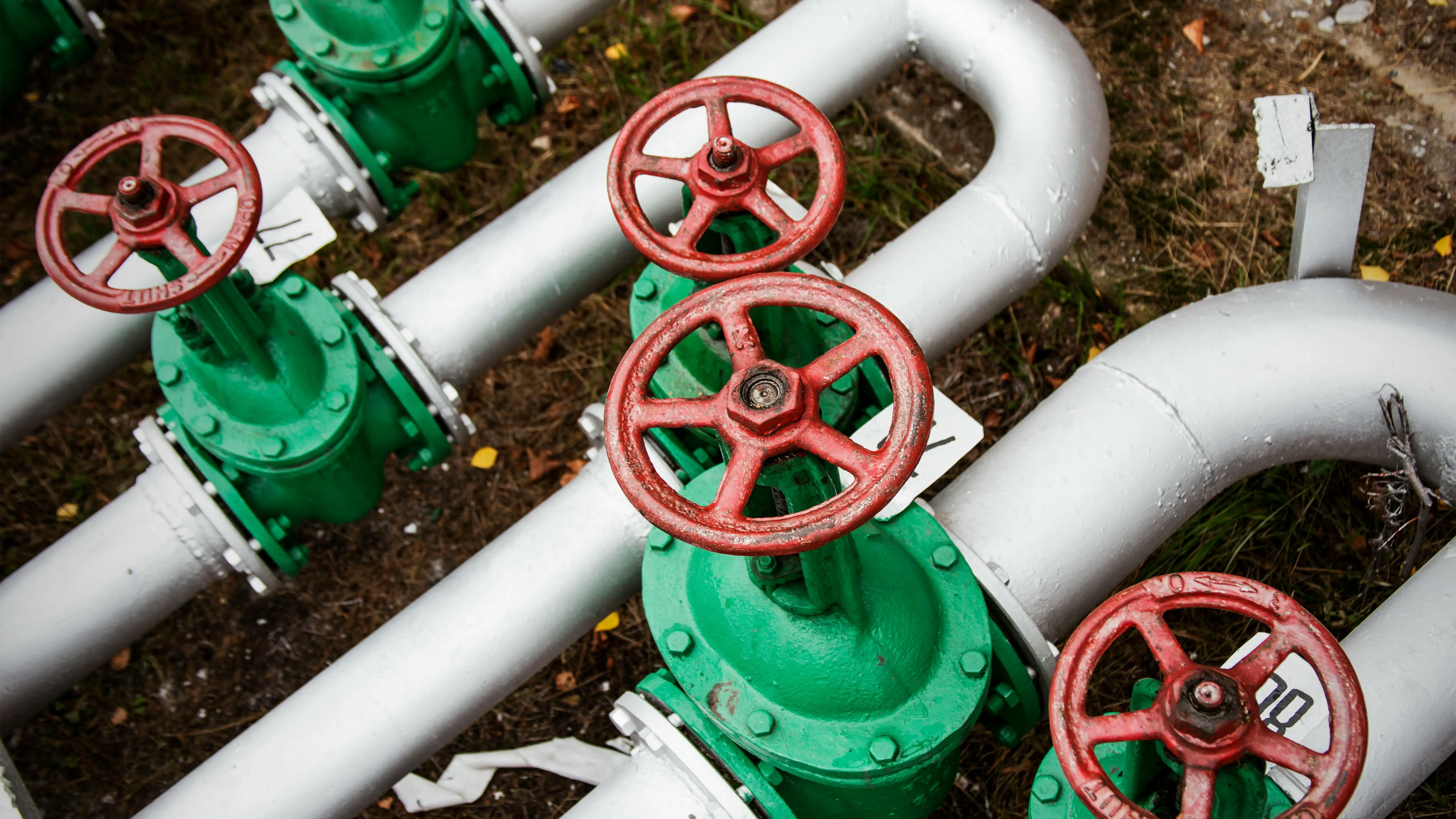 A set of valves.
