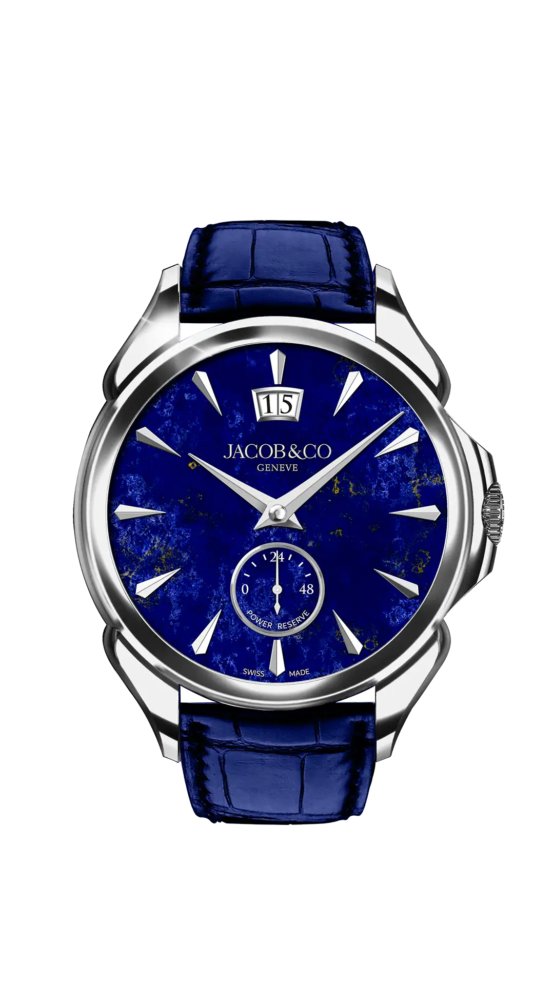 The stainless steel Palatial Classic, in lapis lazuli.