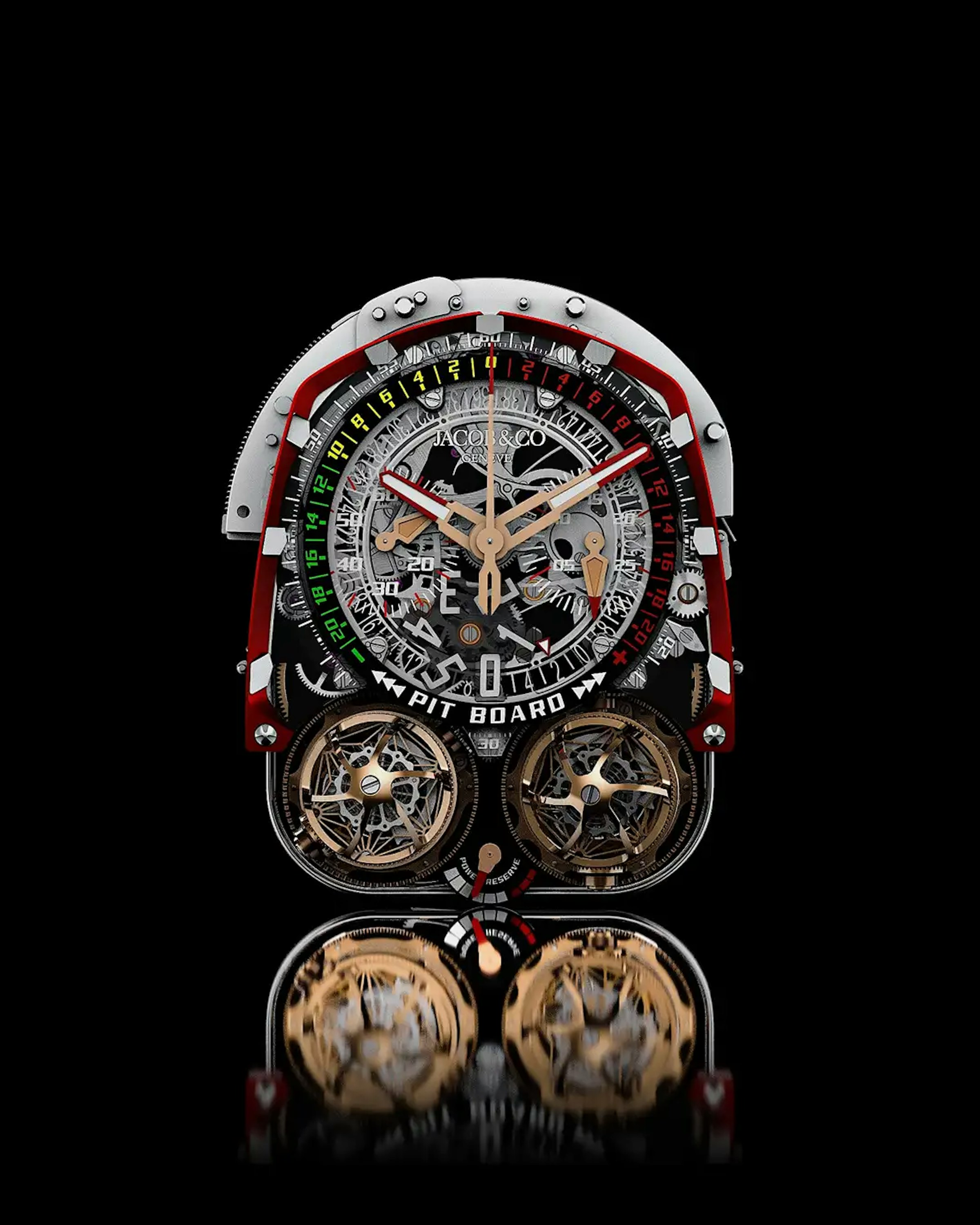 Front Interior Movement of the Twin Turbo Furious Sapphire Crystal Watch