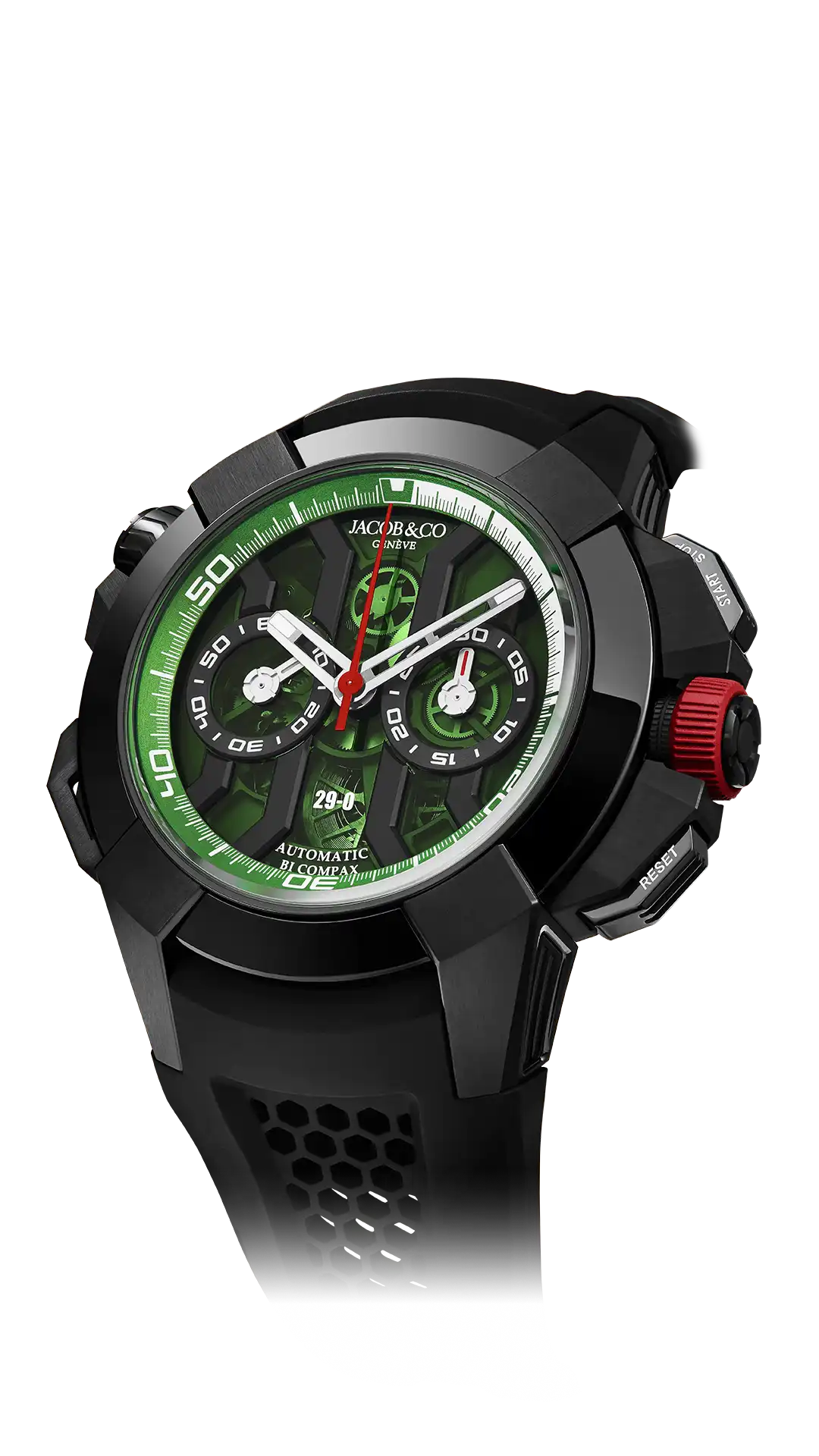 The black Titanium Epic X Chrono Khabib, with green accents.