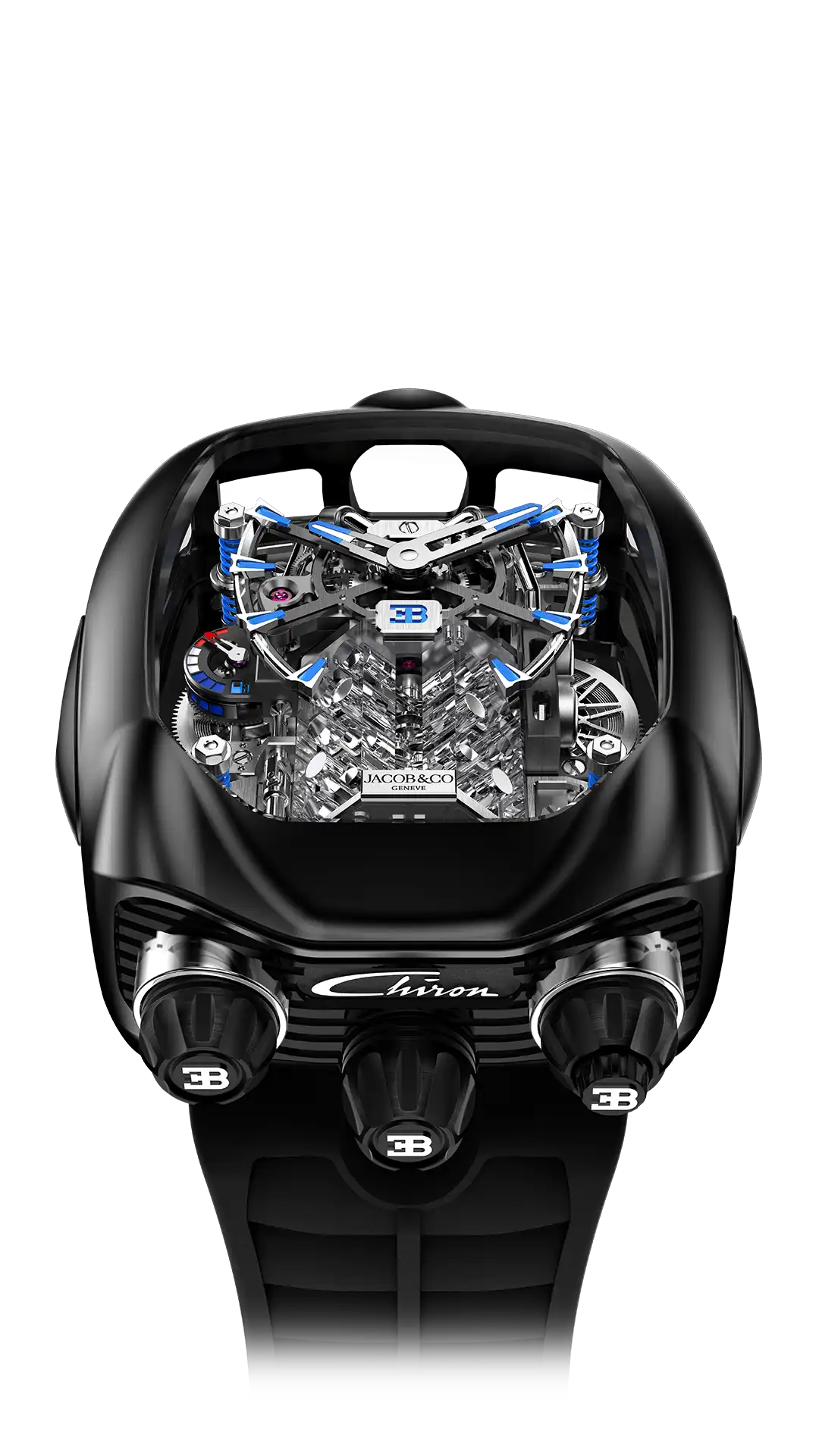 The black titanium Bugatti Chiron Tourbillon