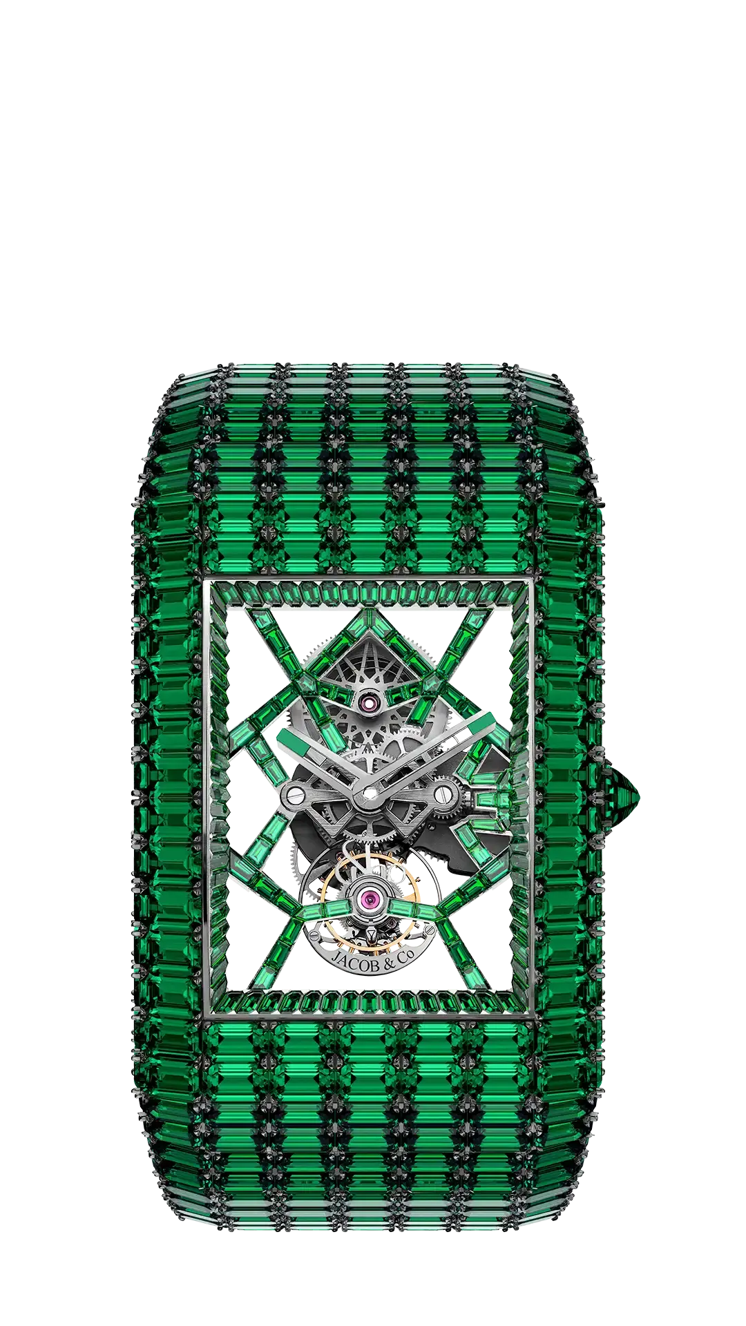 The Billionaire III, set with emeralds.
