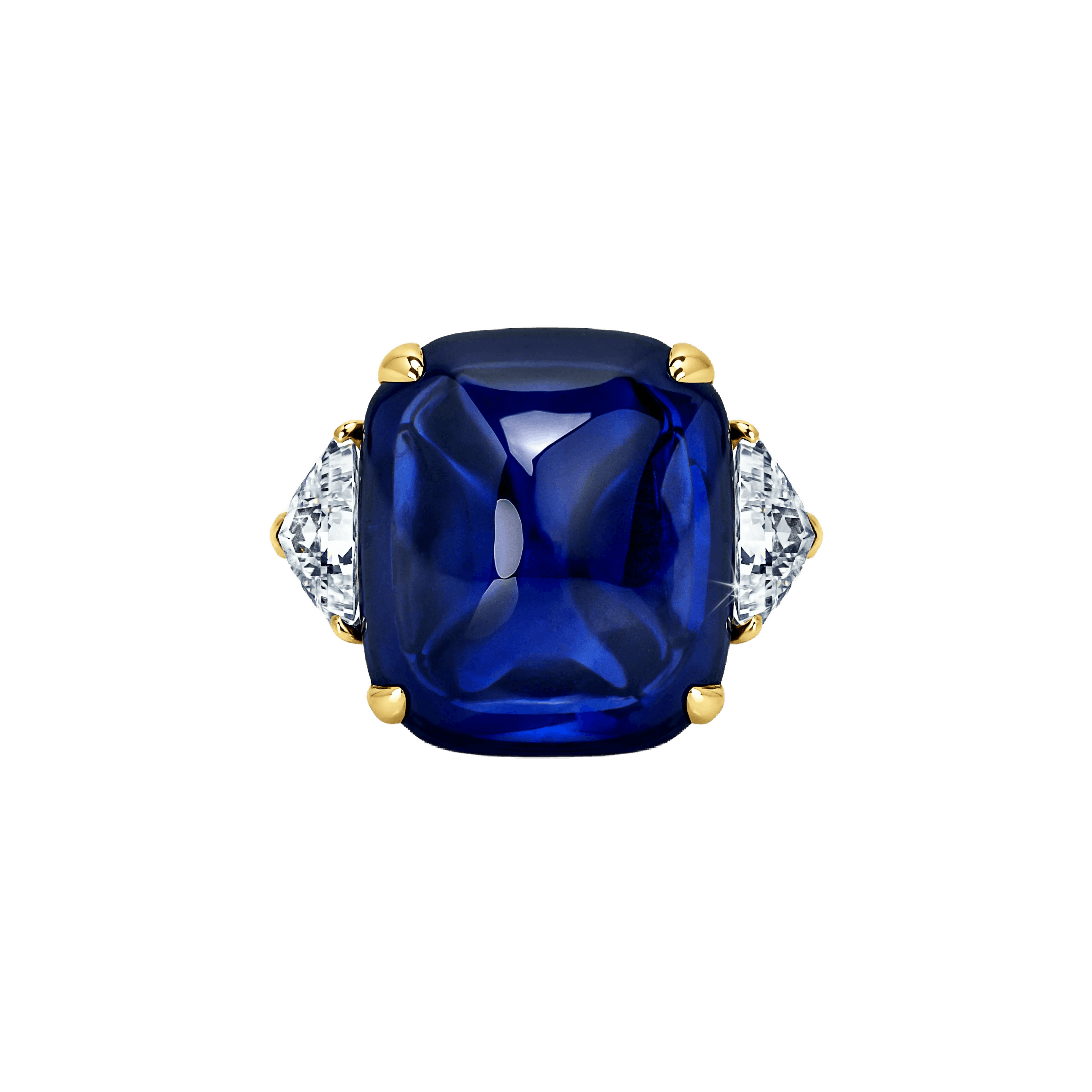 top view of the kashmir royalty ring.