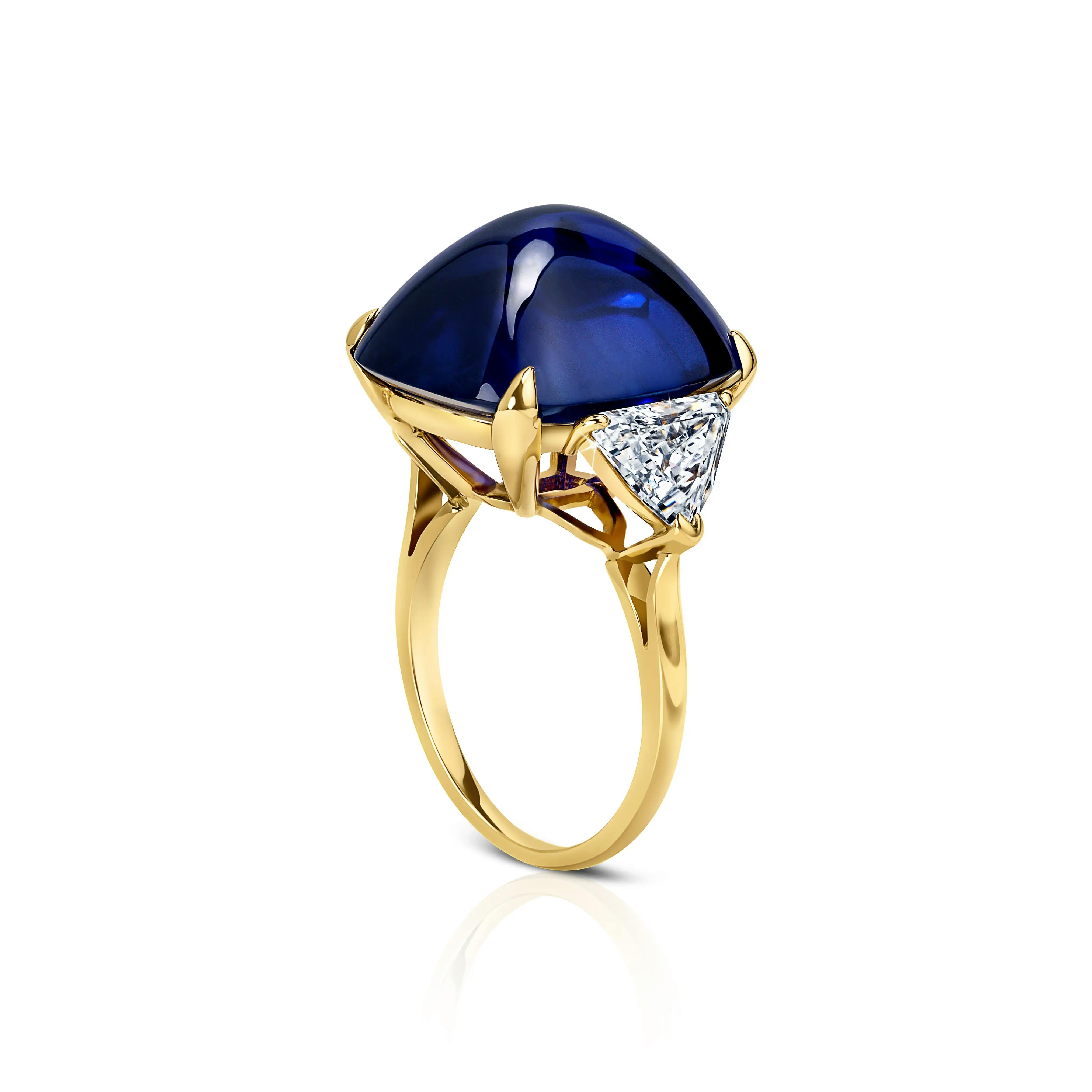 the kashmir royalty ring, standing upright, angled 3/4 of the way.