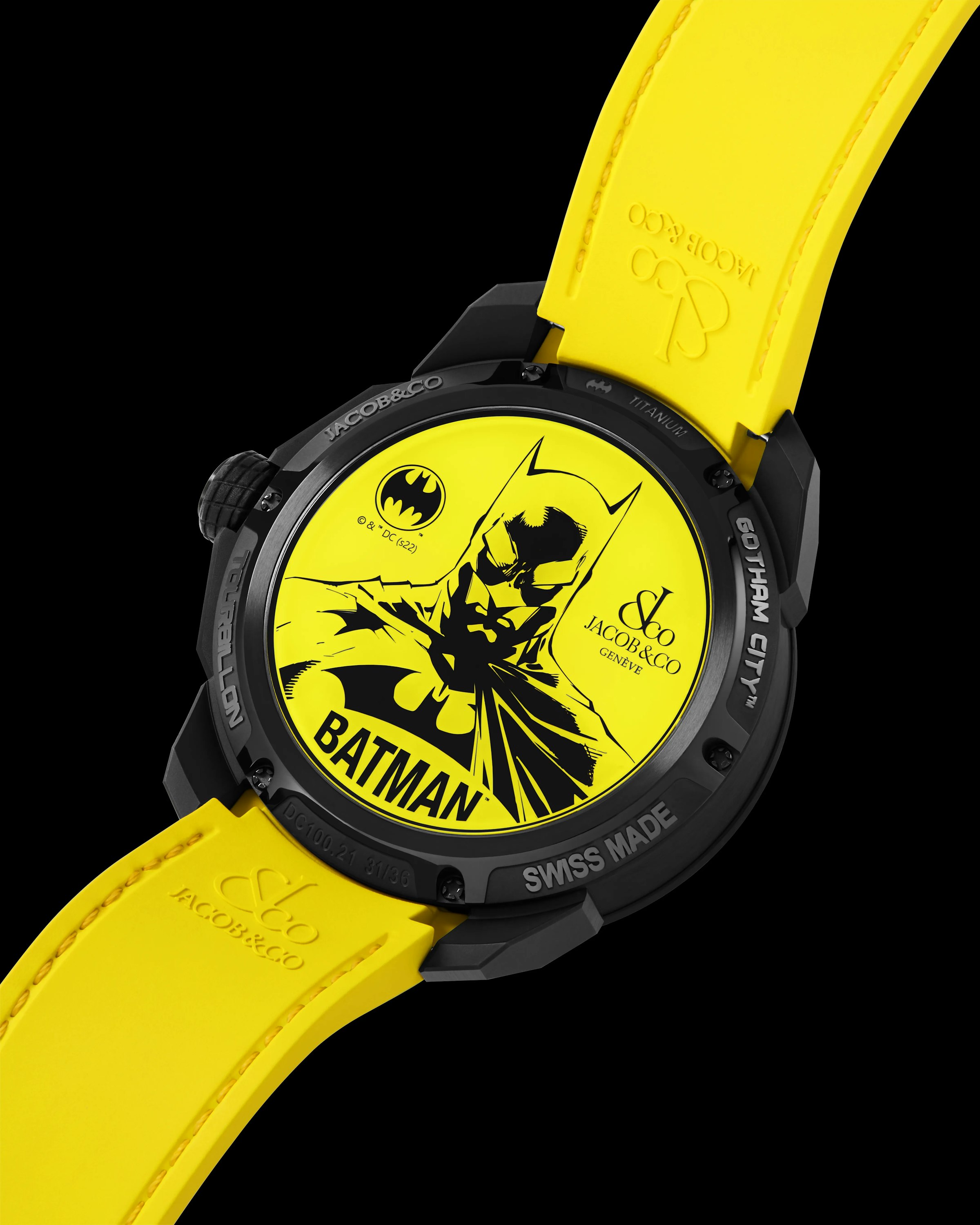 Caseback image of the Gotham City Black DLC Titanium
