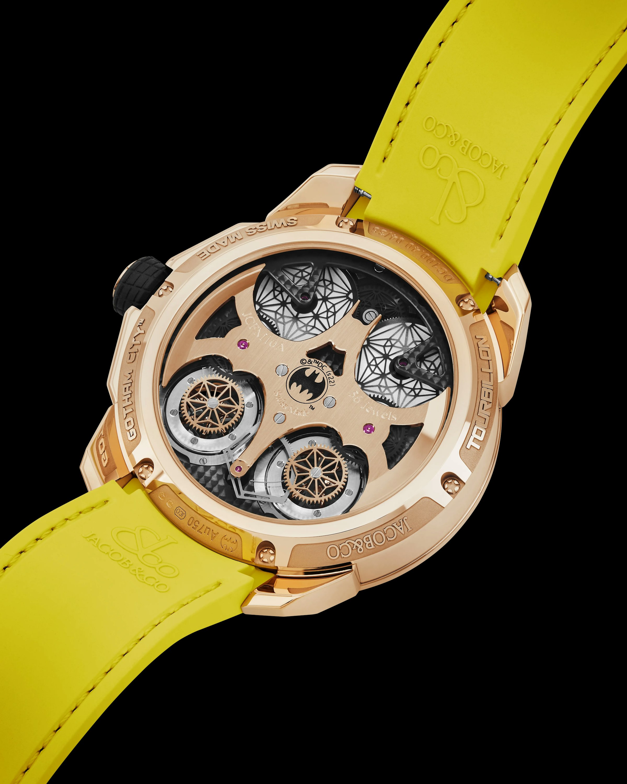 Caseback image of the Gotham City Rose Gold