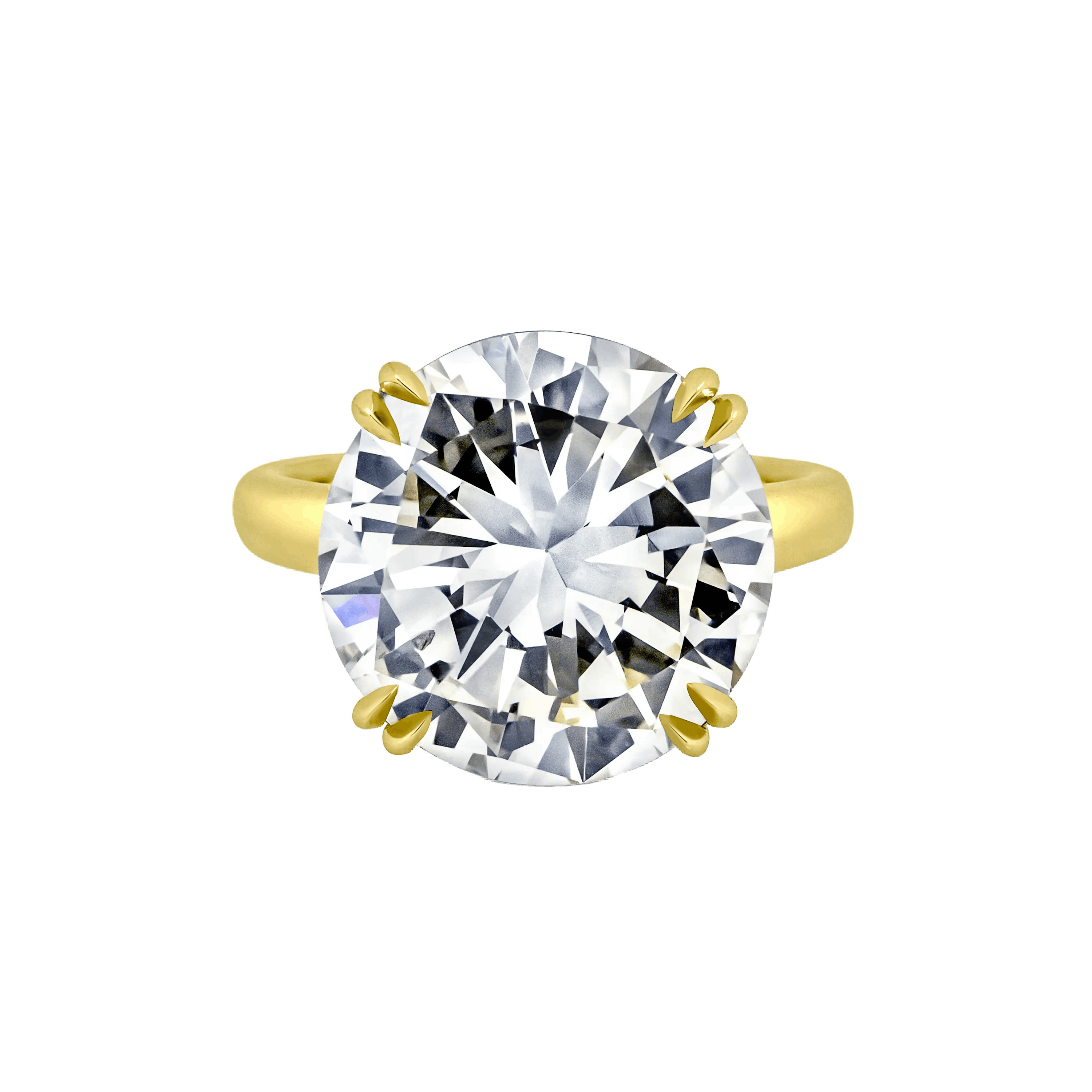 the ring, laid flat, stone facing the viewer