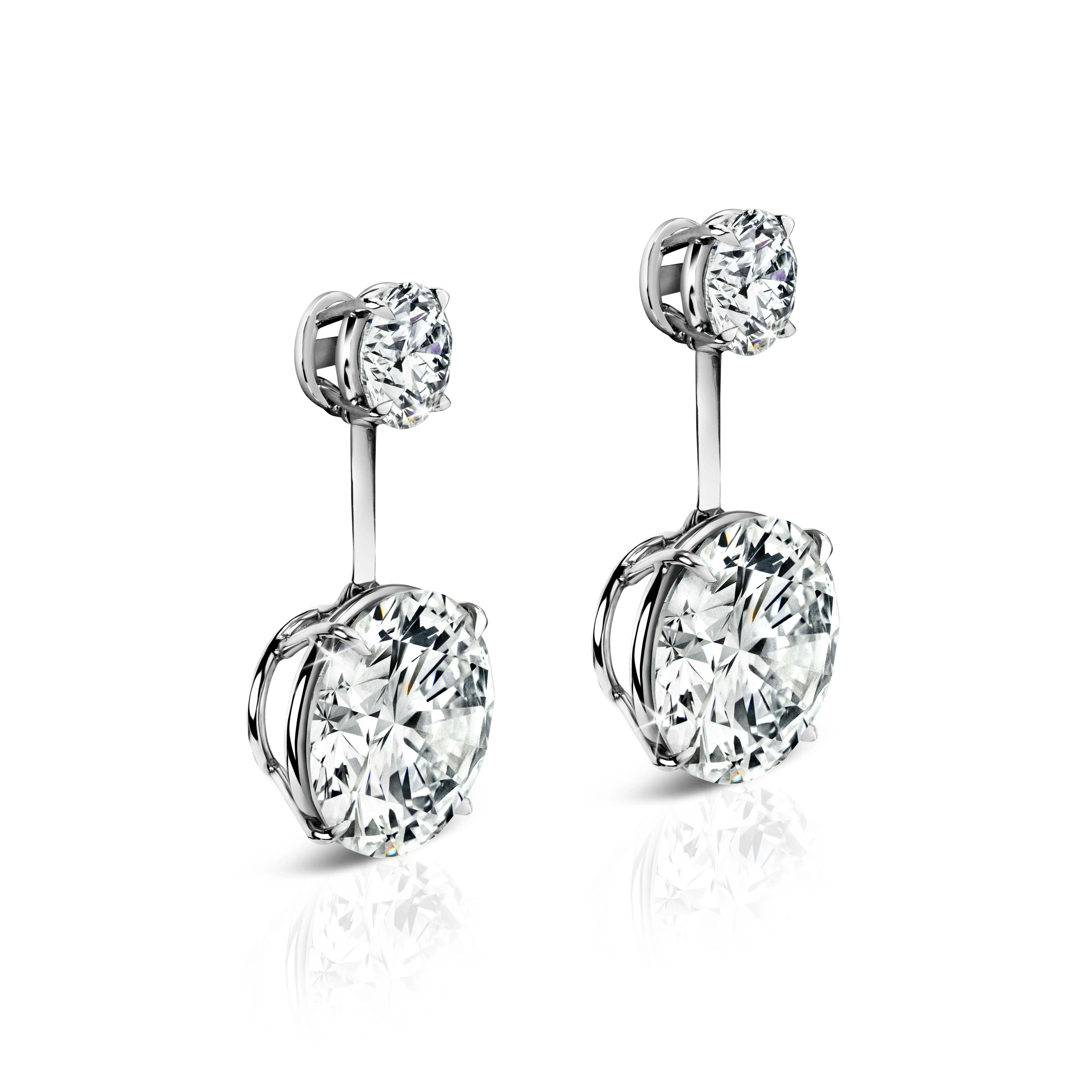 the earrings, tilted to the righthand side