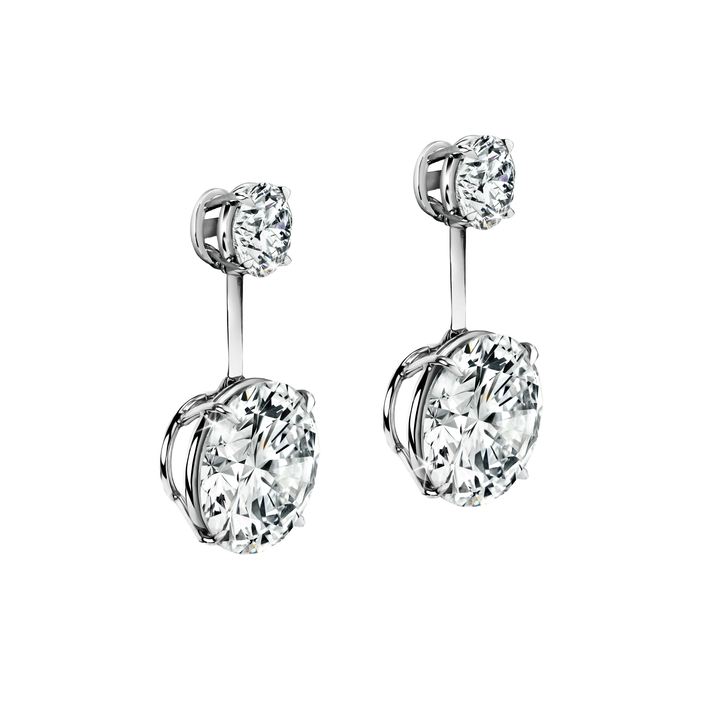 the earrings, tilted to the righthand side
