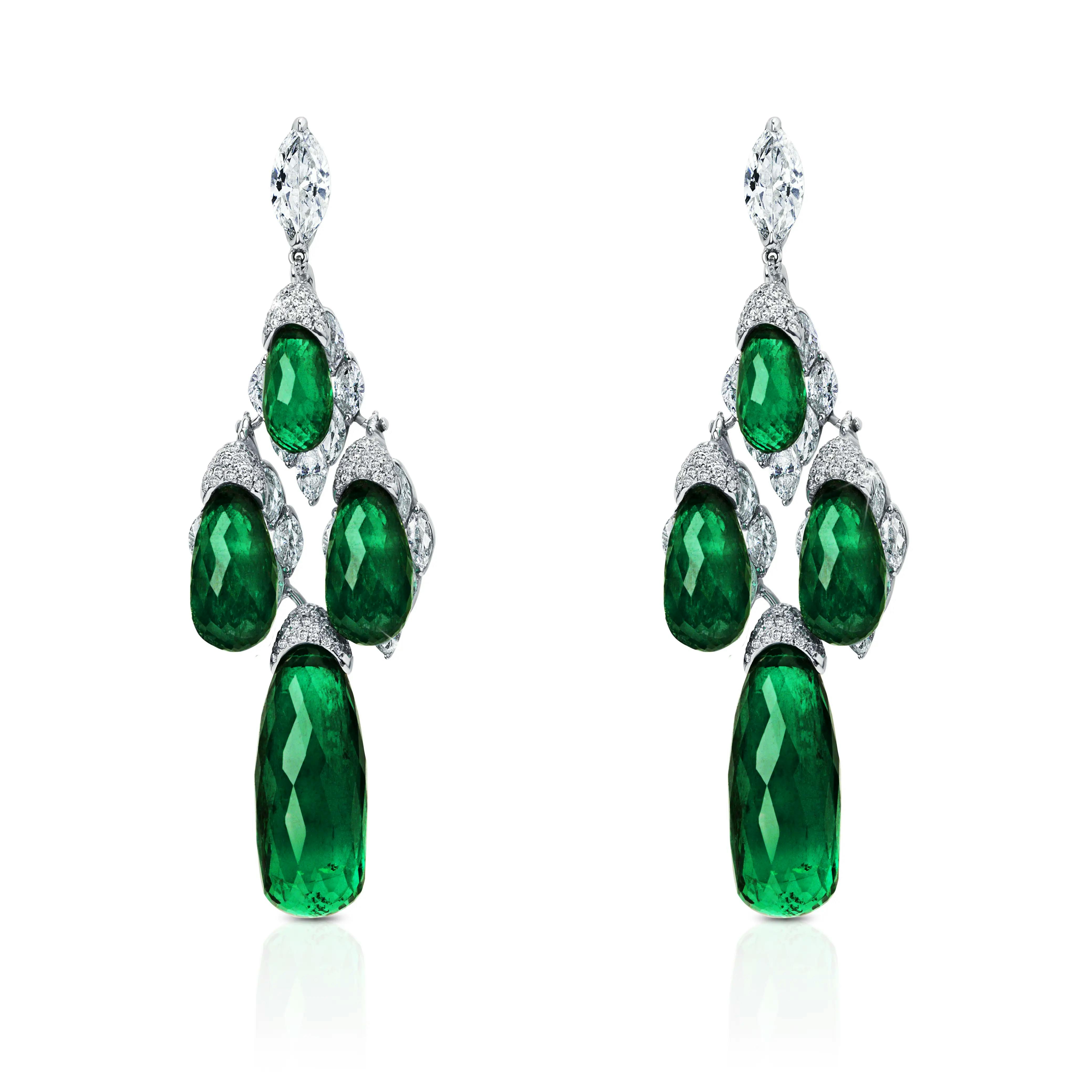 the earrings, facing the viewer