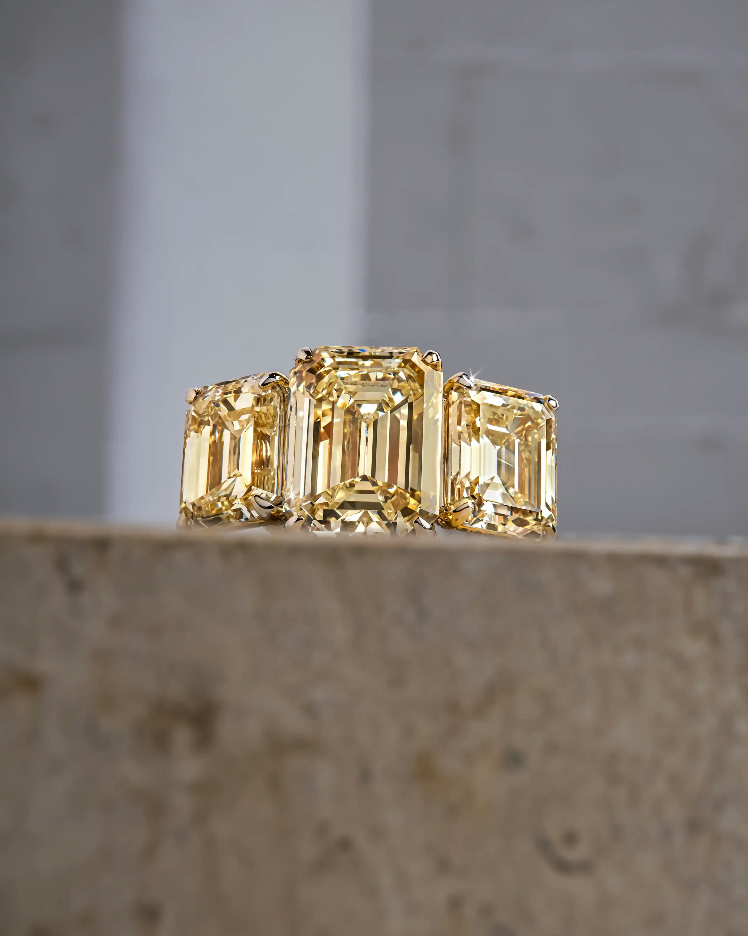 the ring, propped up on a surface