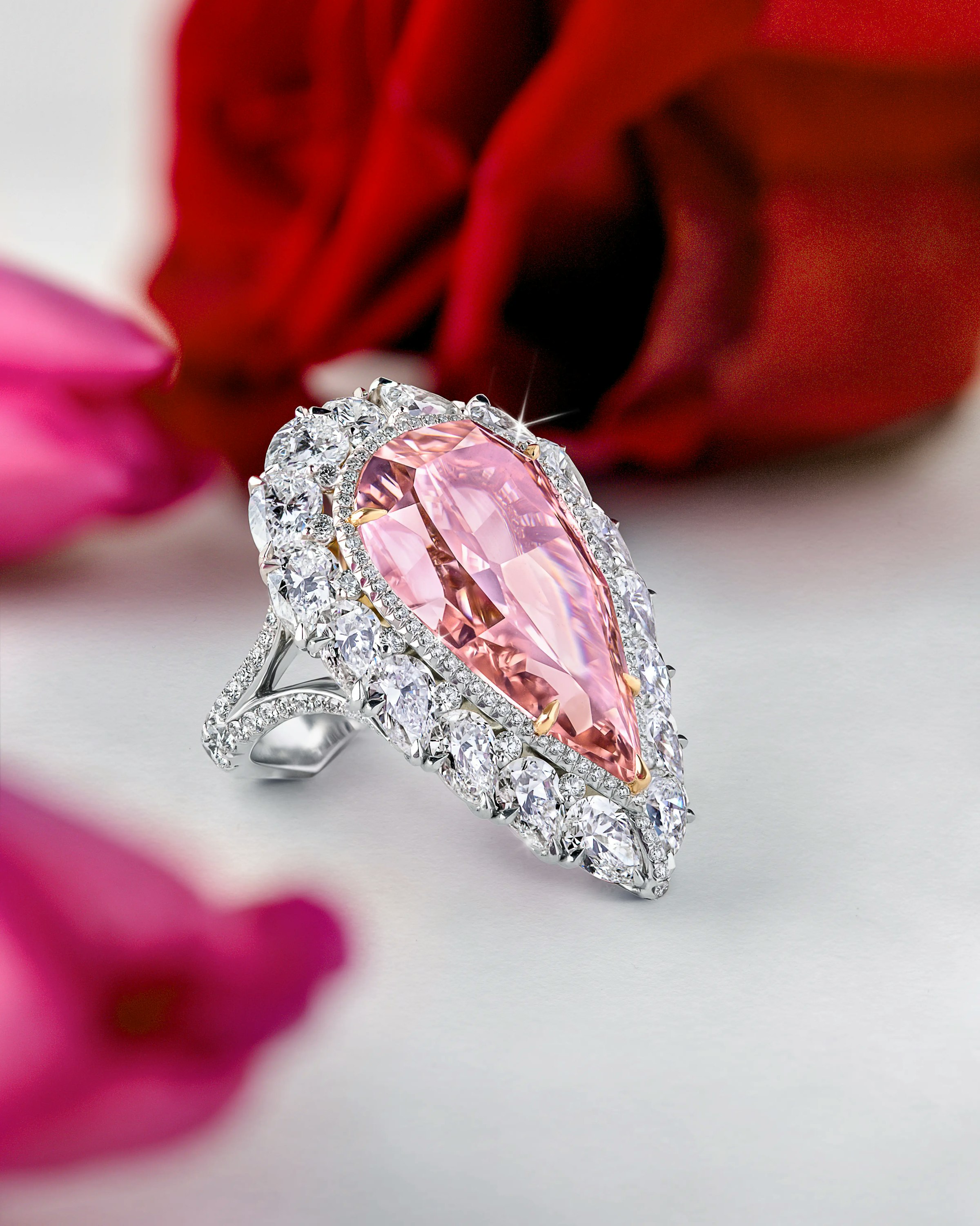 the ring, tilted to the righthand side