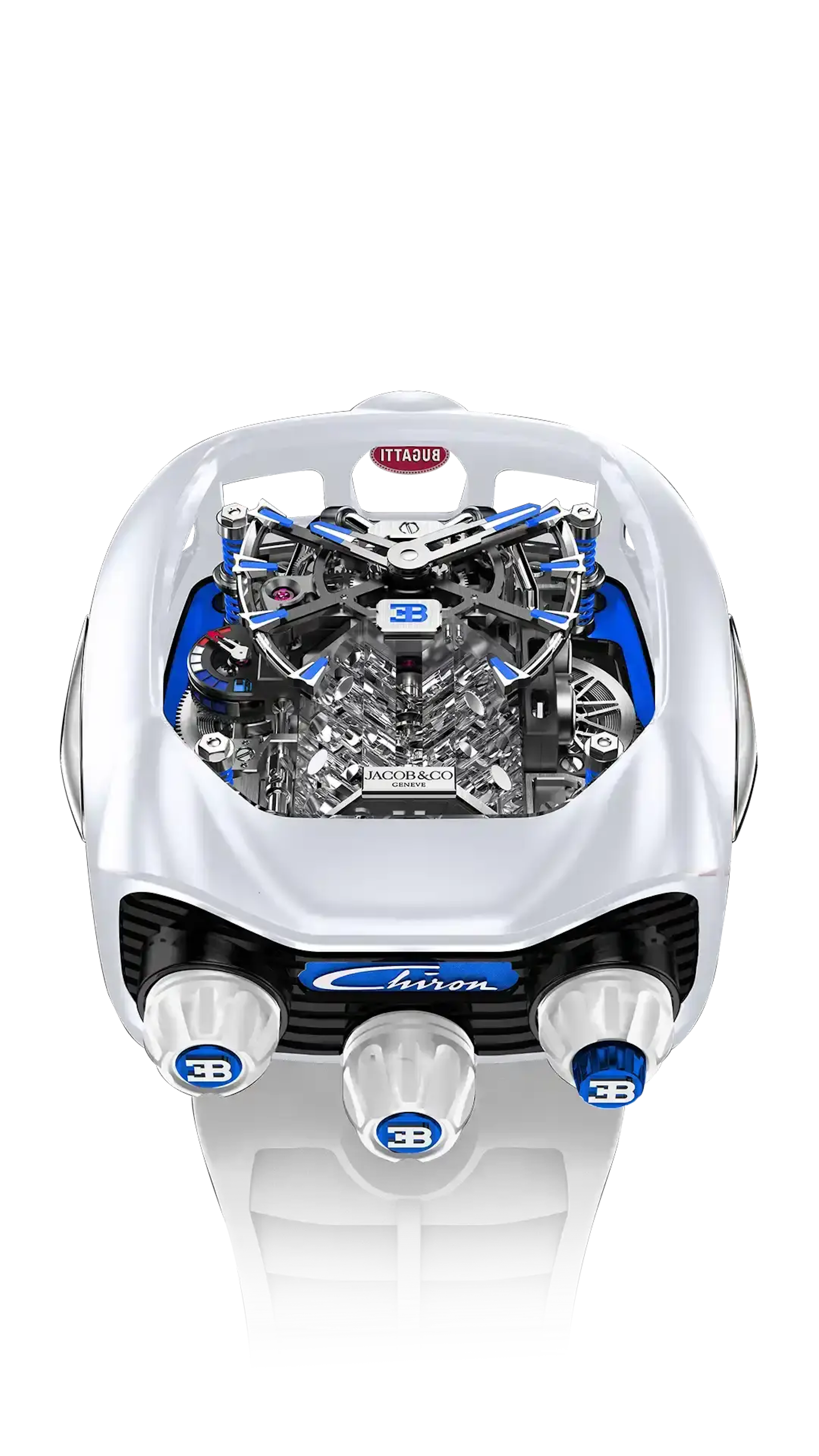 The titanium & white ceramic Bugatti Chiron Tourbillon