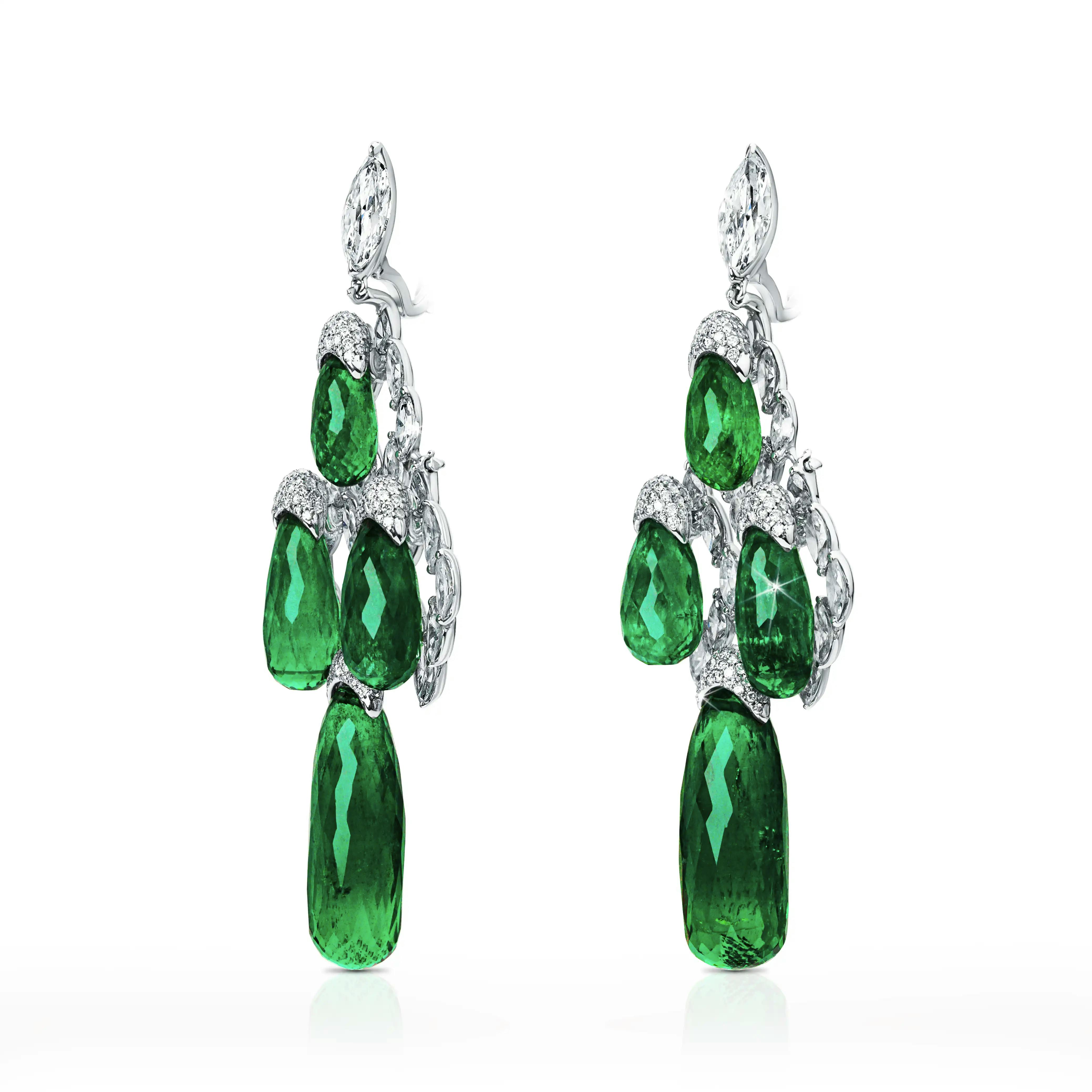 the earrings, tilted to the lefthand side