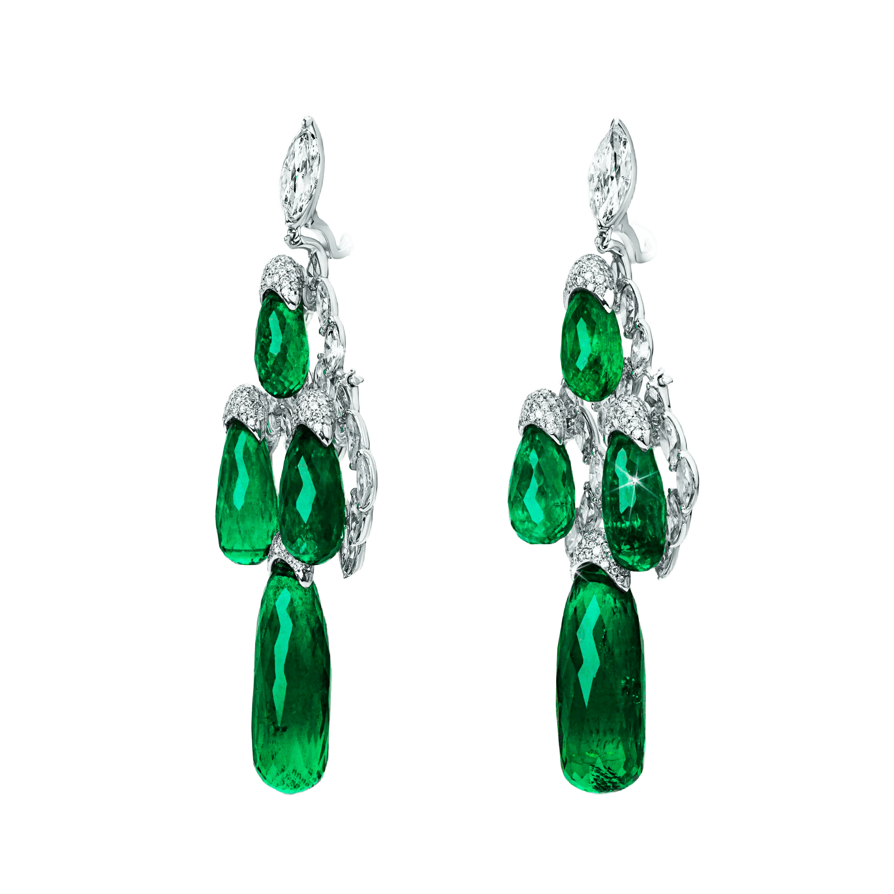the earrings, tilted to the lefthand side