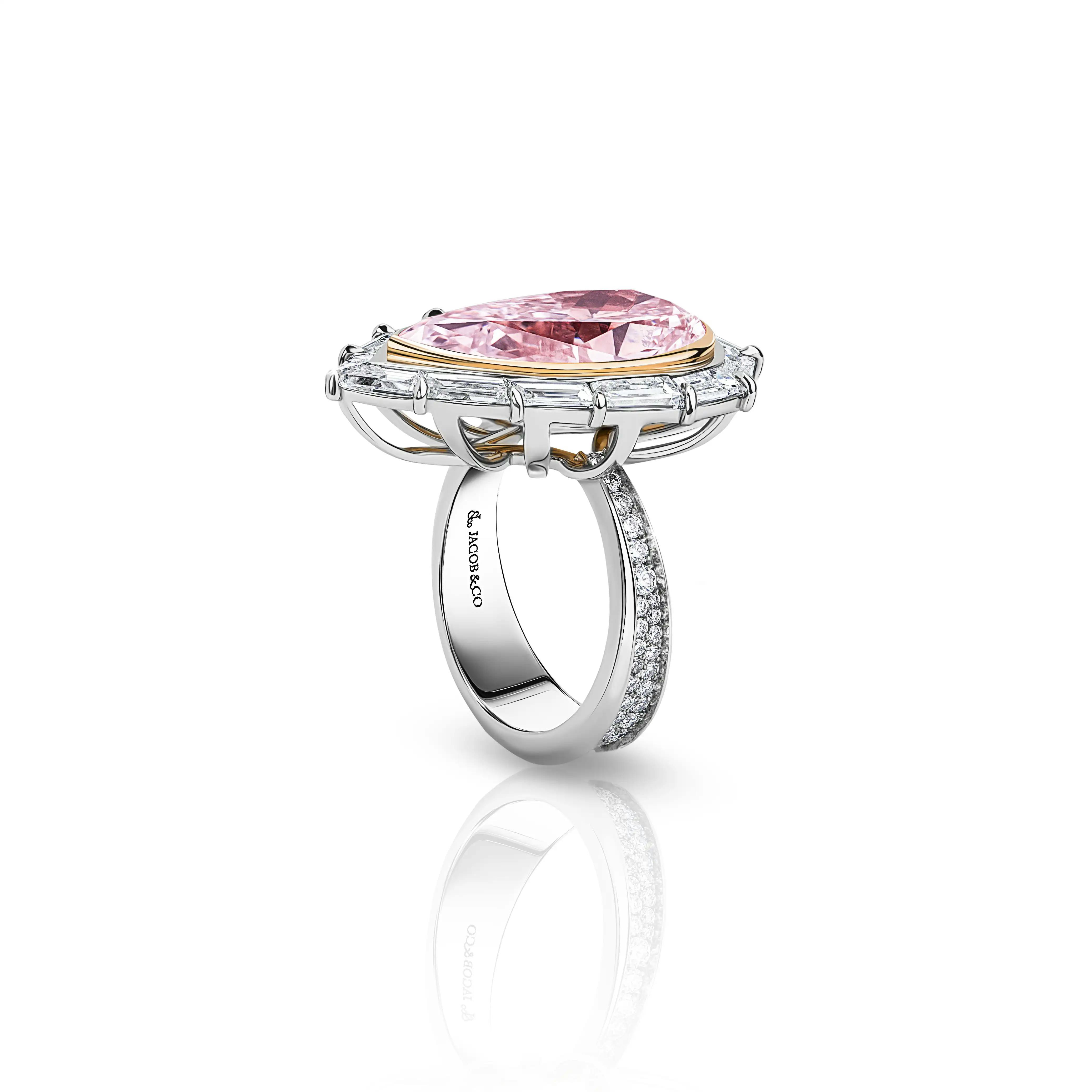 the ring, positioned upright, tilted 3/4 of the way