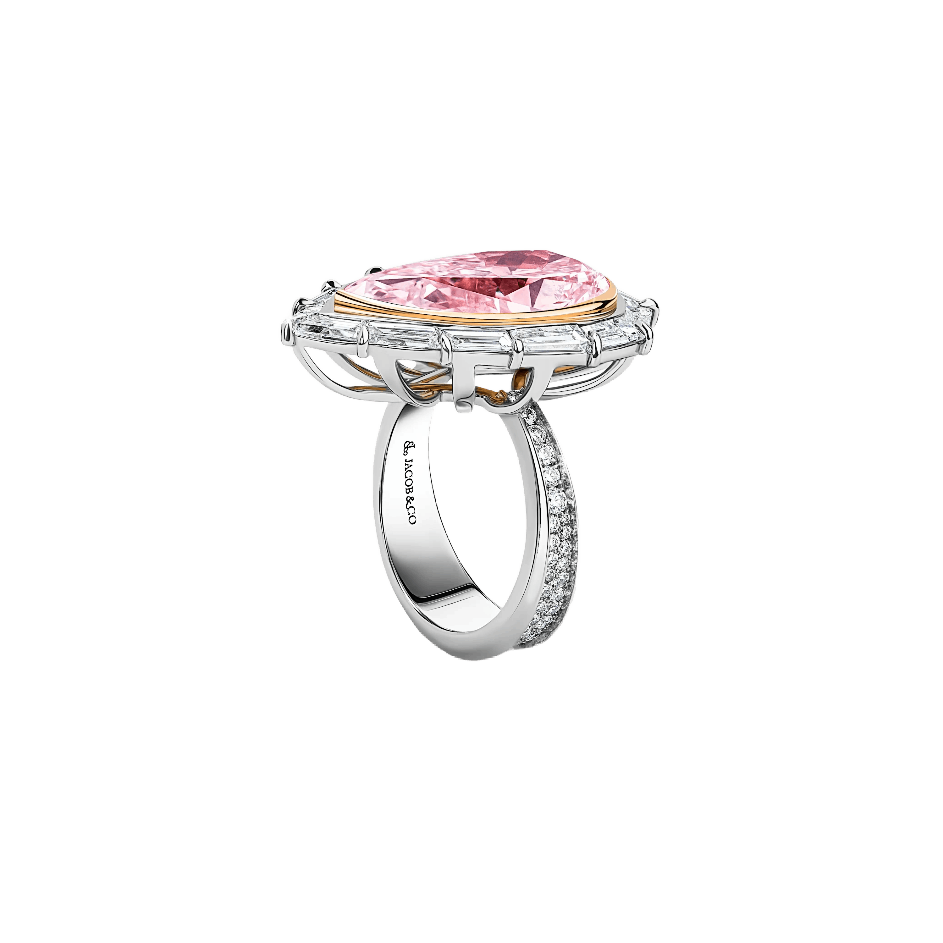 the ring, positioned upright, tilted 3/4 of the way